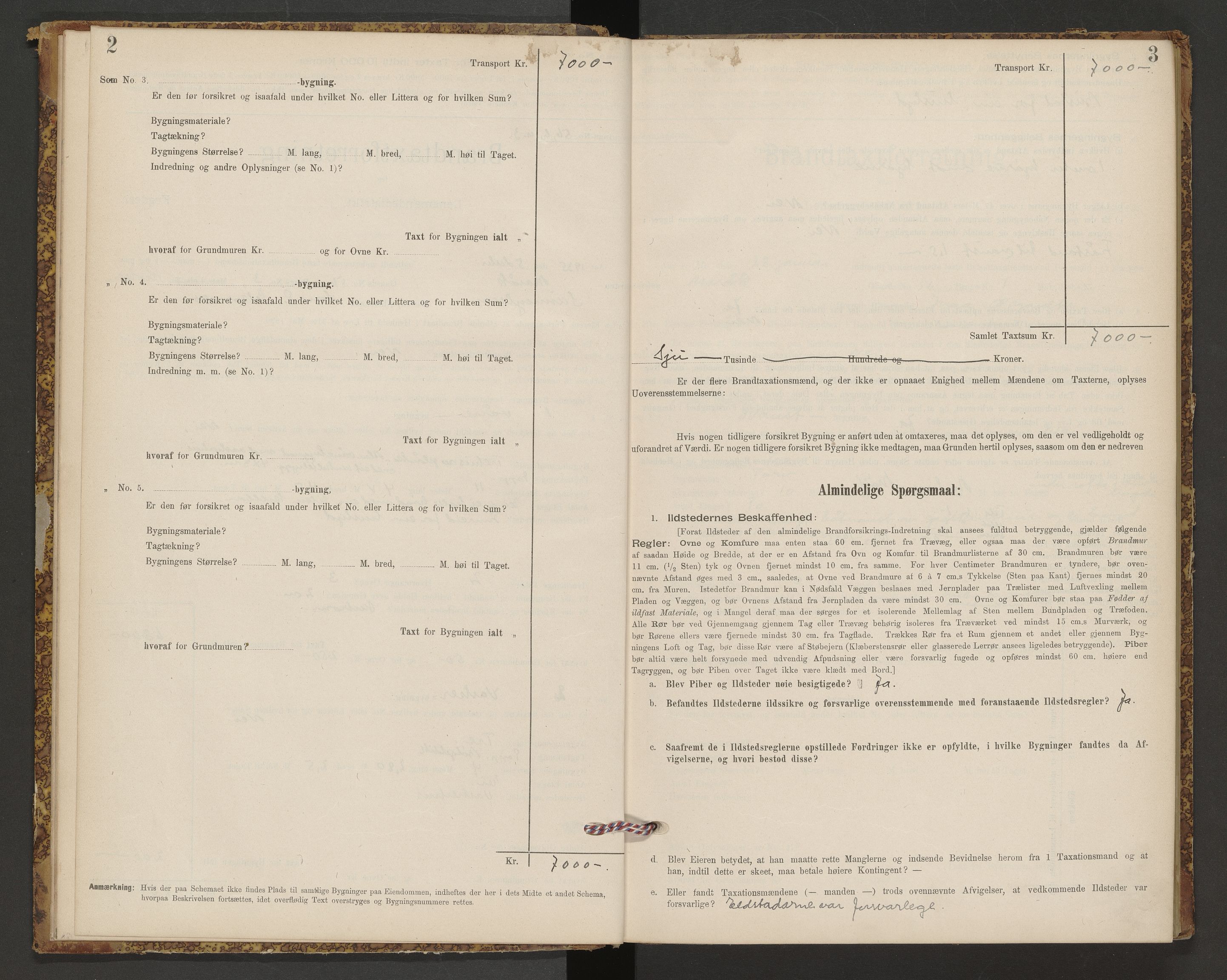 Norges Brannkasse Sunnylven, AV/SAT-A-5491/Fb/L0001: Branntakstprotokoll, 1935-1955, p. 2-3