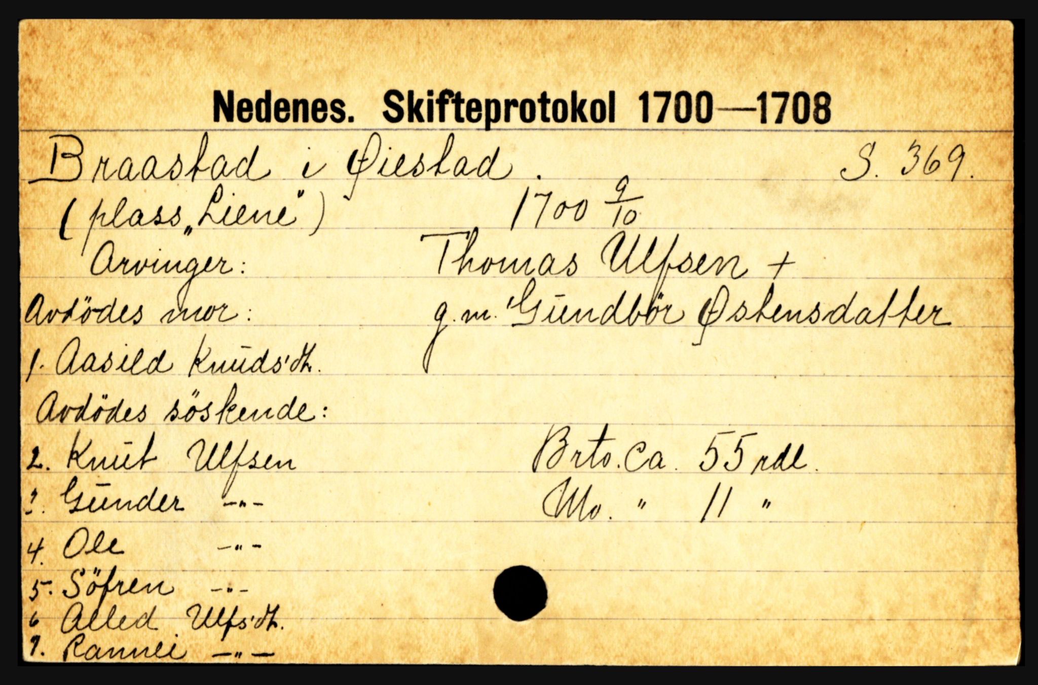 Nedenes sorenskriveri før 1824, AV/SAK-1221-0007/H, p. 4209