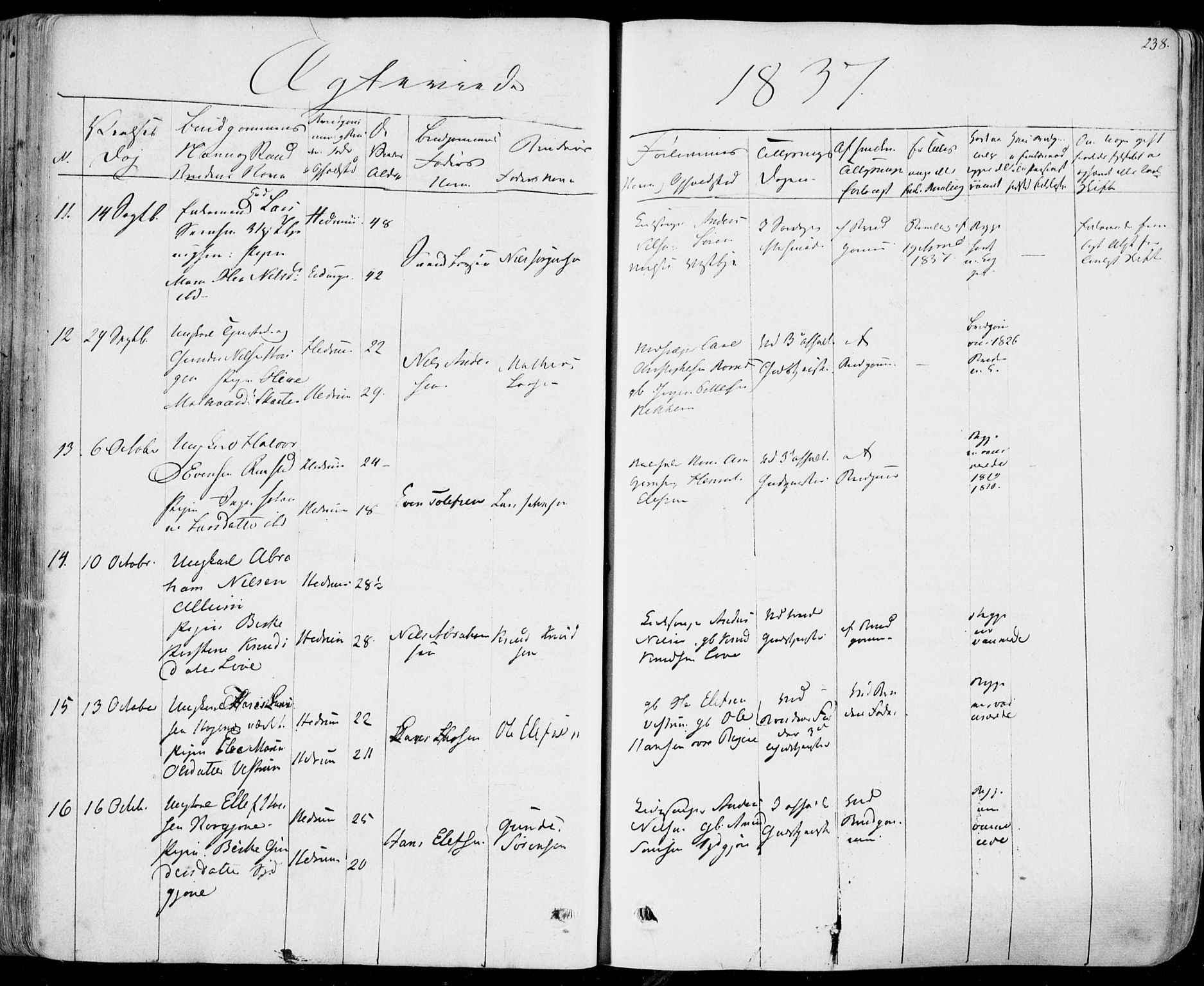 Hedrum kirkebøker, AV/SAKO-A-344/F/Fa/L0005: Parish register (official) no. I 5, 1835-1848, p. 238