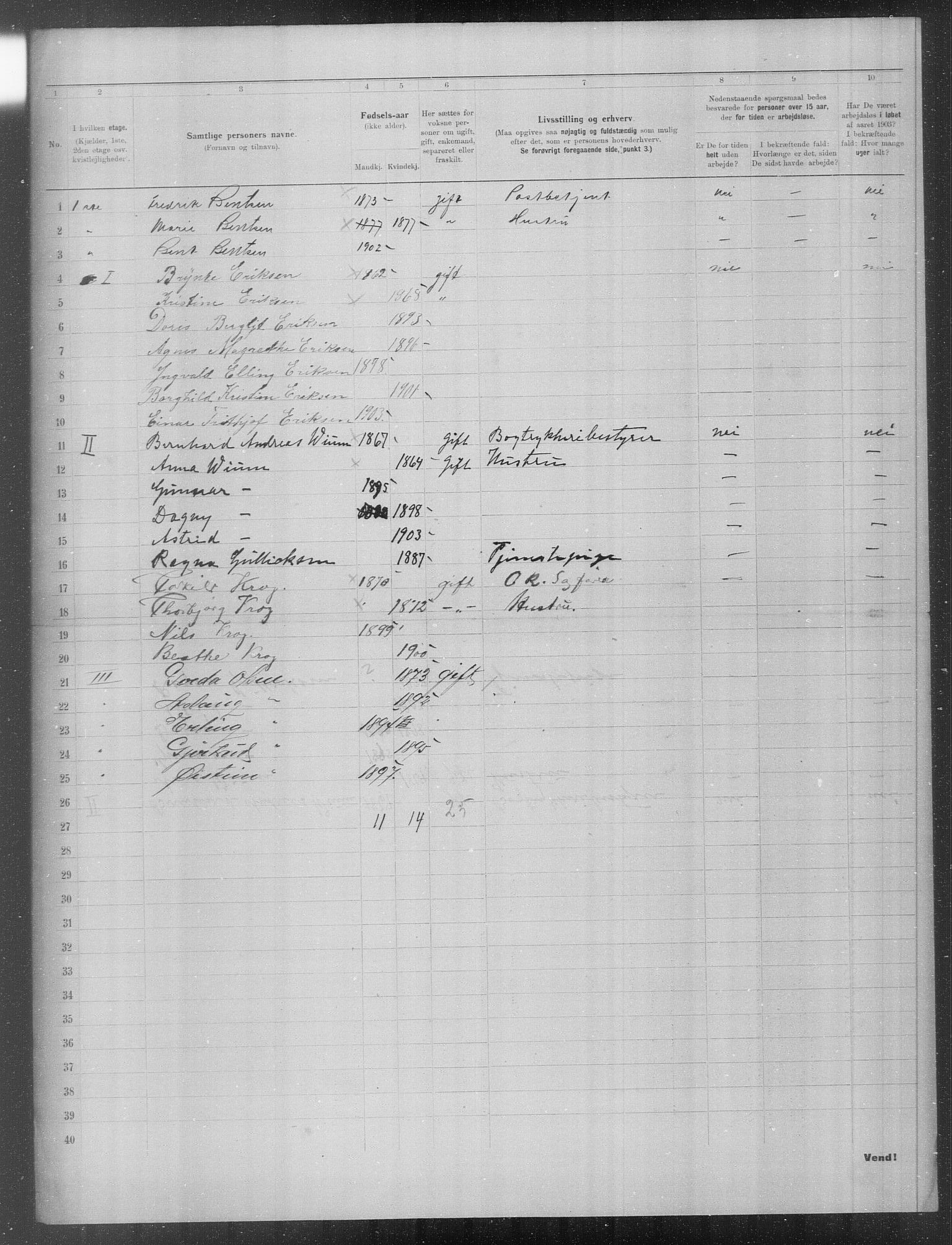 OBA, Municipal Census 1903 for Kristiania, 1903, p. 23774