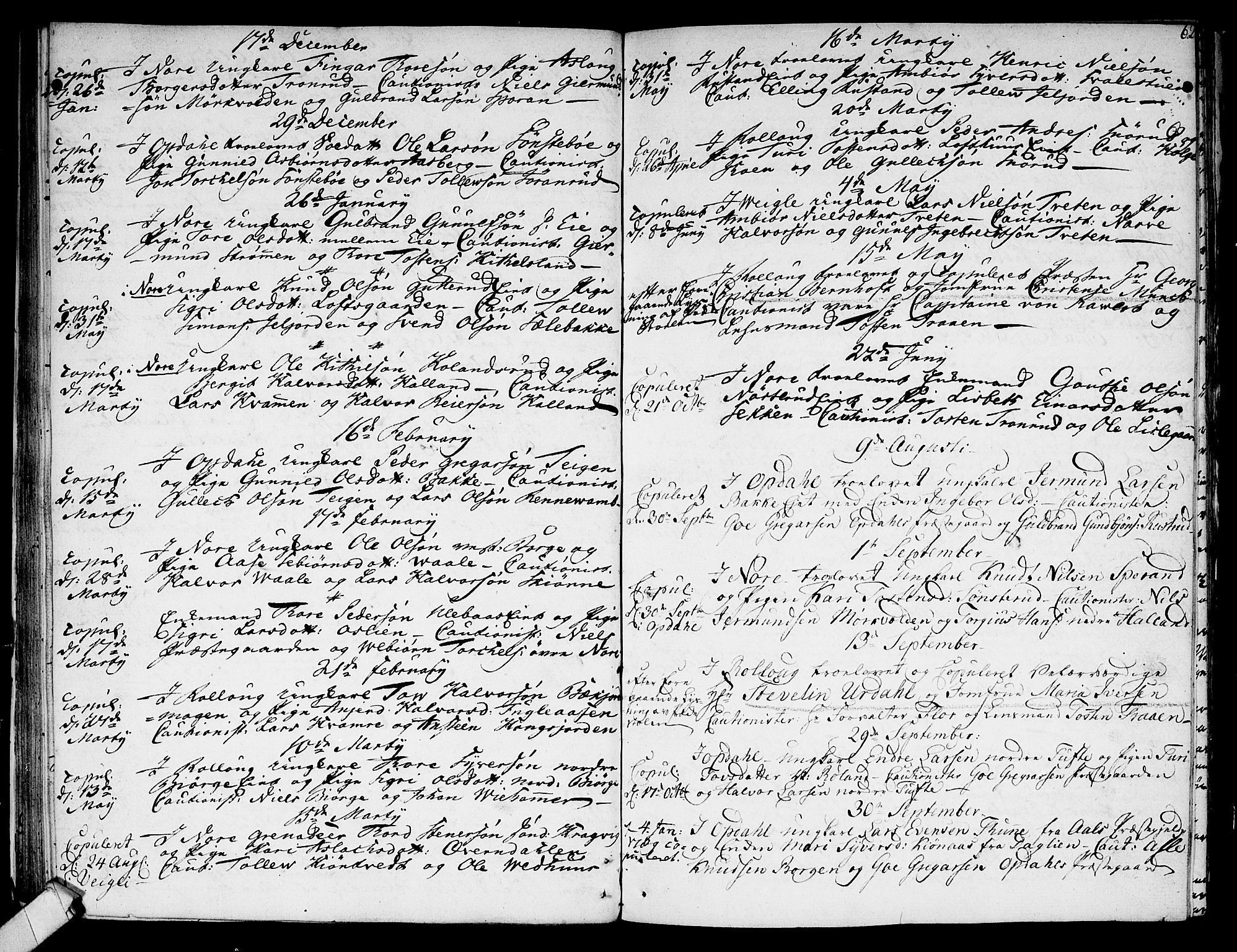 Rollag kirkebøker, AV/SAKO-A-240/F/Fa/L0004: Parish register (official) no. I 4, 1778-1792, p. 62