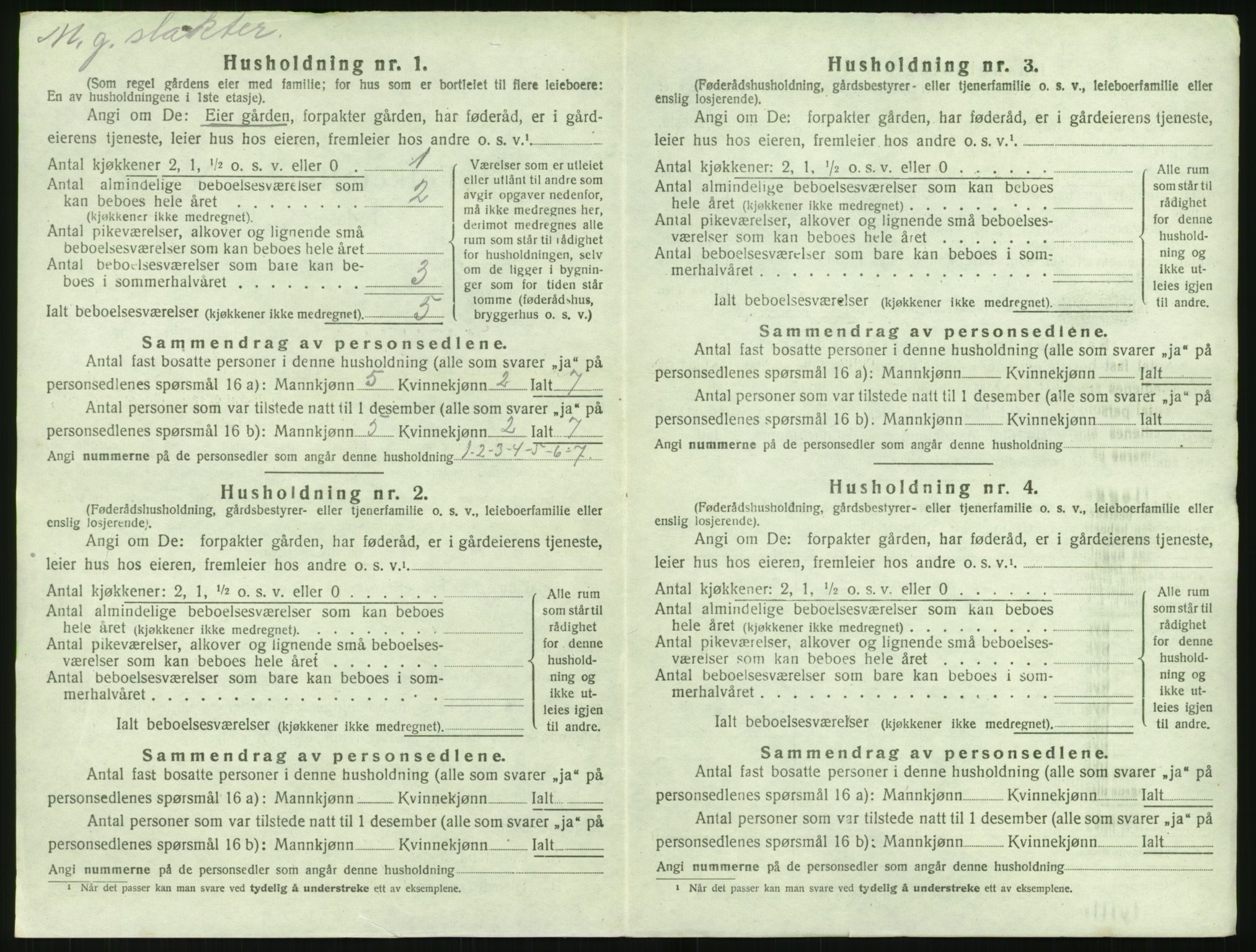 SAK, 1920 census for Øyestad, 1920, p. 885