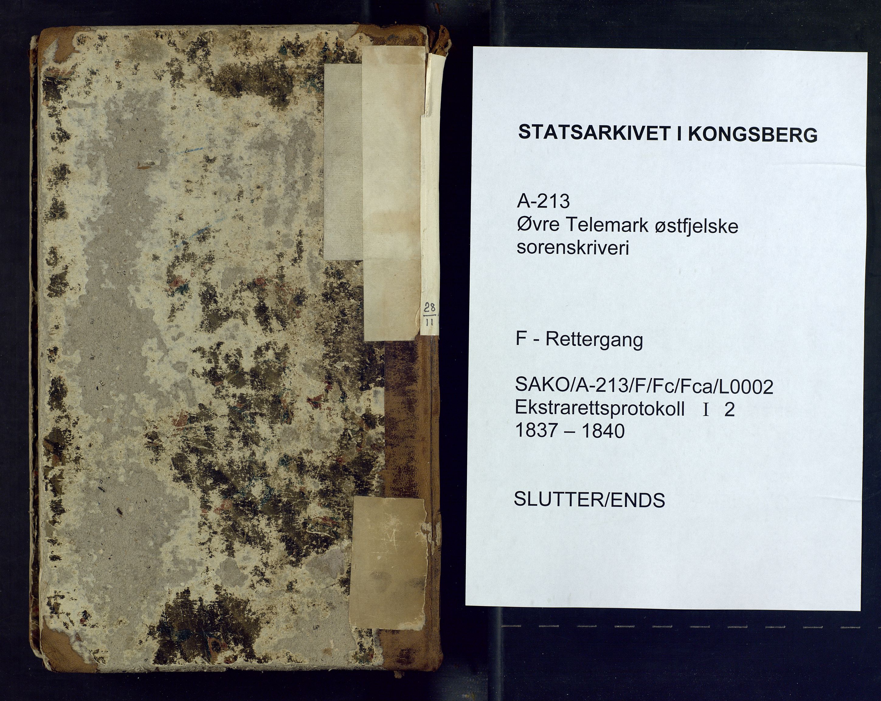 Øvre Telemark østfjelske sorenskriveri, SAKO/A-213/F/Fc/Fca/L0002: Ekstrarettsprotokoll, krimin. og sivile saker, 1837-1840