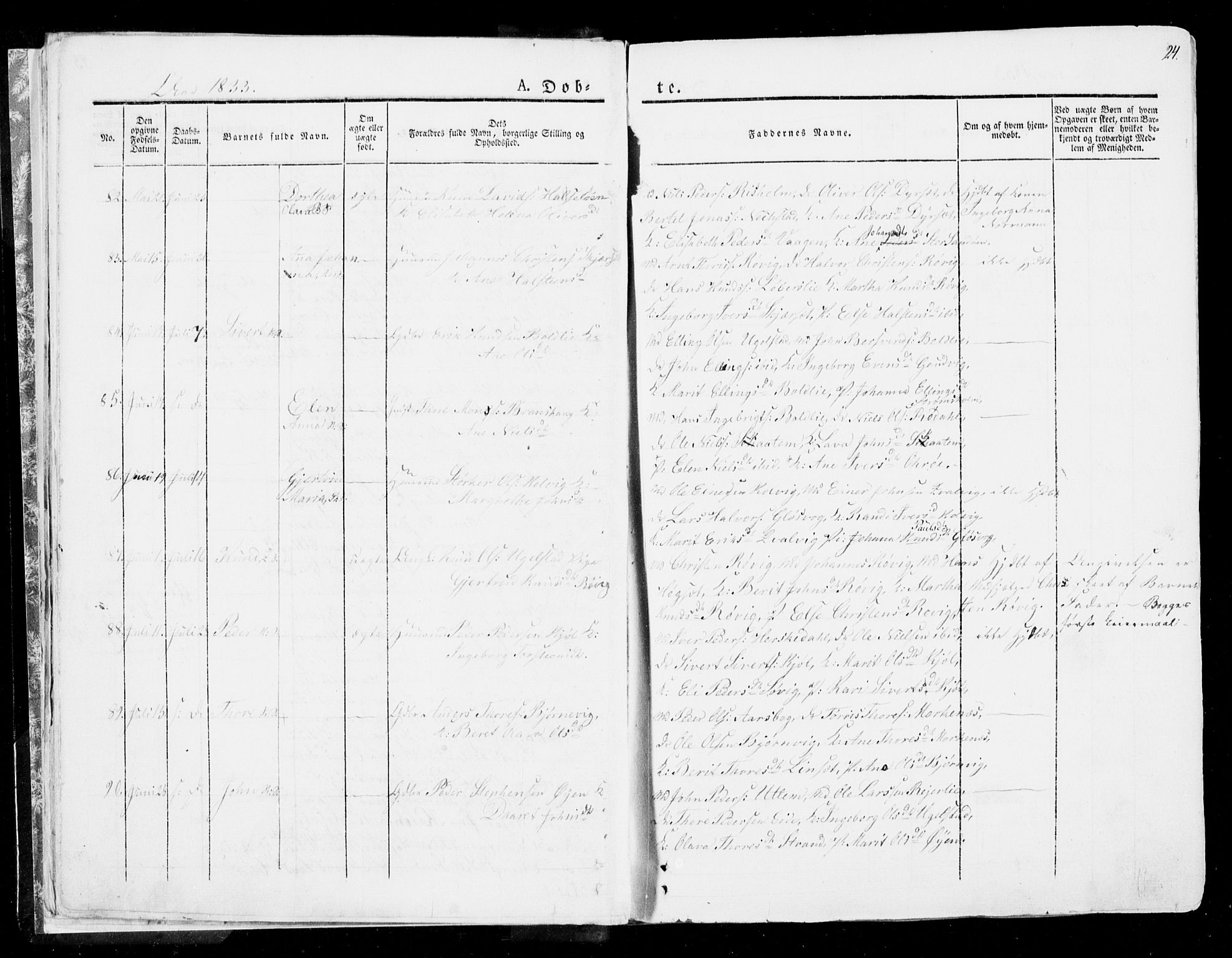 Ministerialprotokoller, klokkerbøker og fødselsregistre - Møre og Romsdal, AV/SAT-A-1454/568/L0803: Parish register (official) no. 568A10, 1830-1853, p. 24