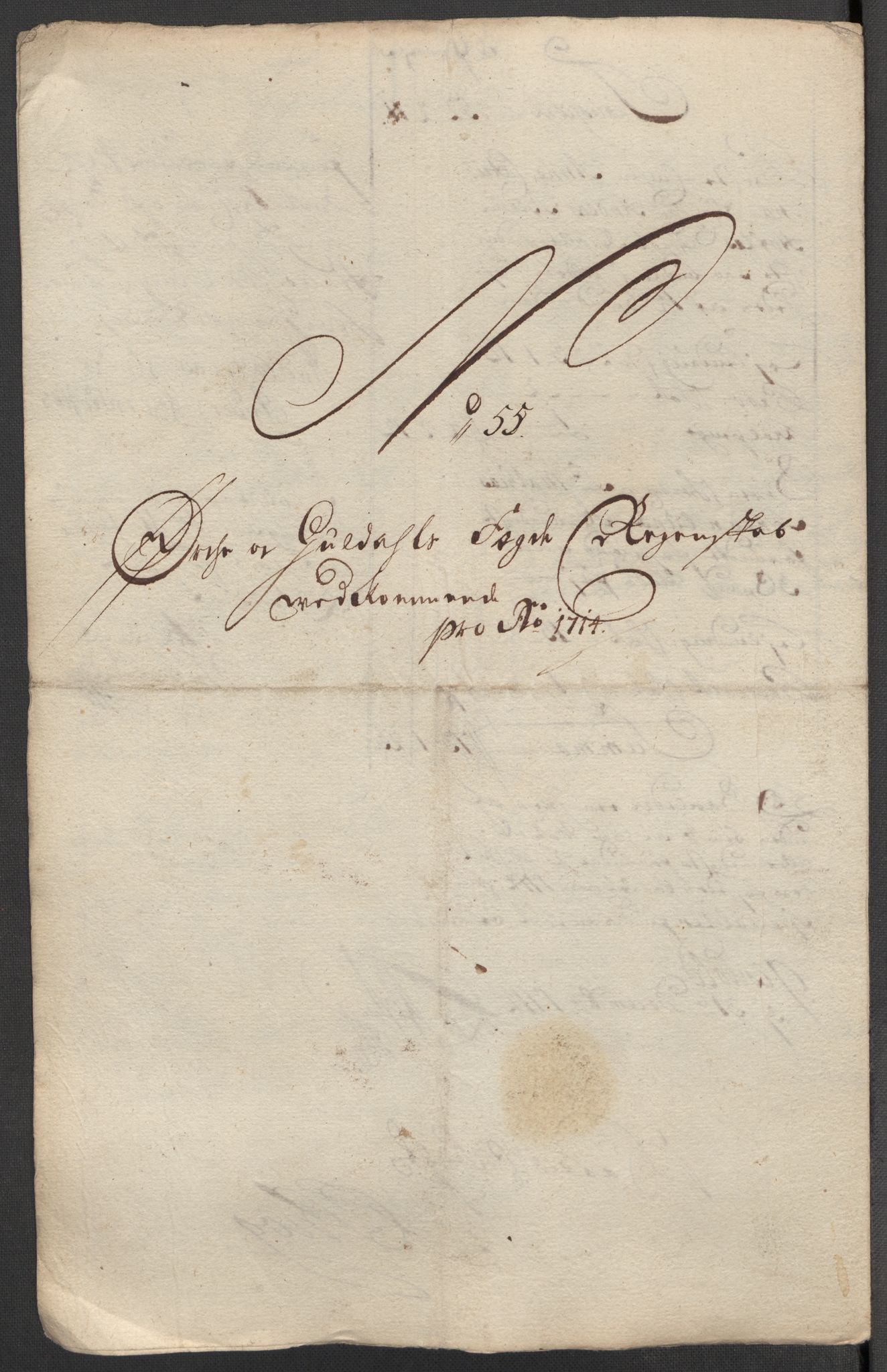 Rentekammeret inntil 1814, Reviderte regnskaper, Fogderegnskap, RA/EA-4092/R60/L3965: Fogderegnskap Orkdal og Gauldal, 1714, p. 393