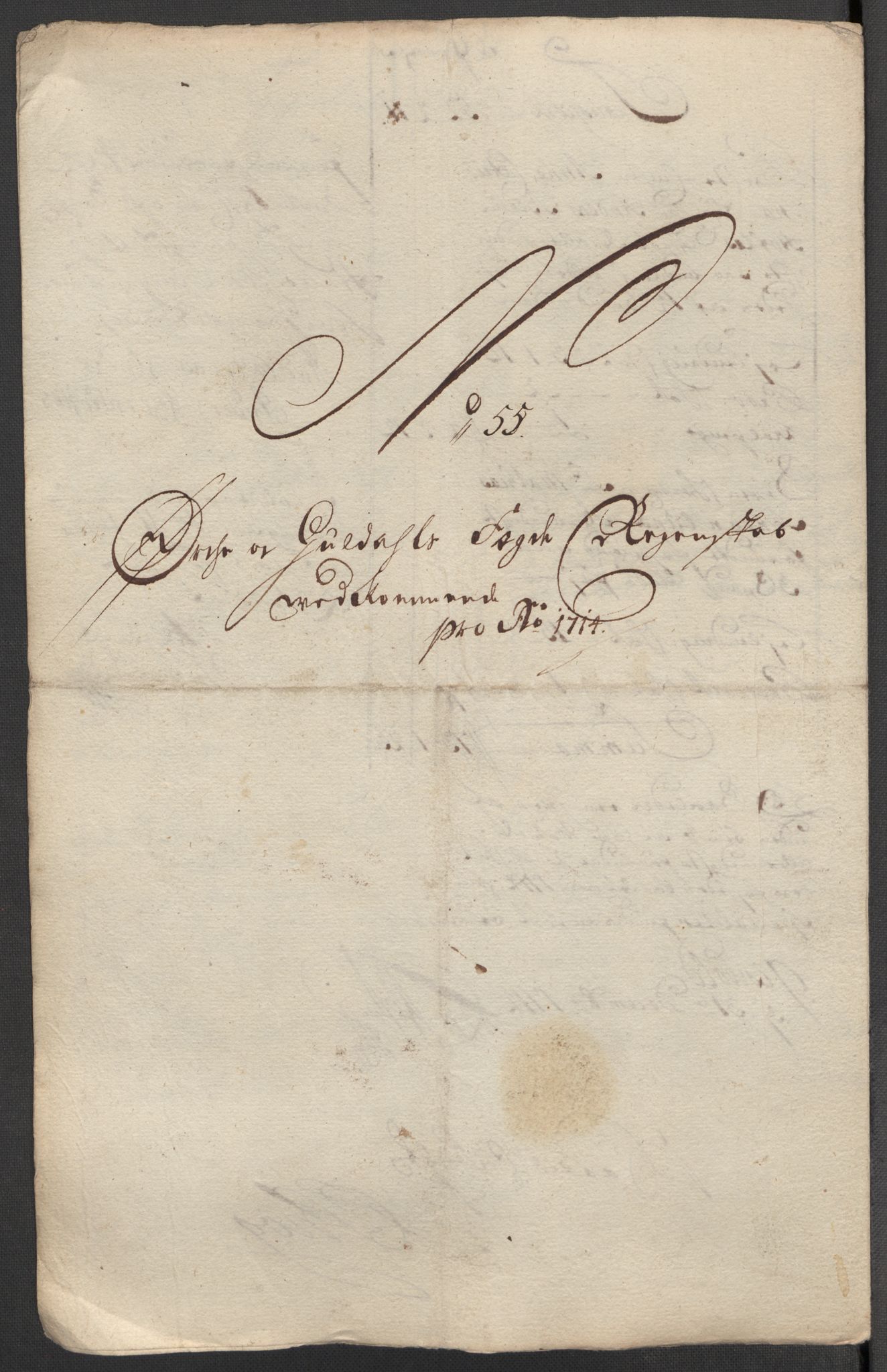 Rentekammeret inntil 1814, Reviderte regnskaper, Fogderegnskap, AV/RA-EA-4092/R60/L3965: Fogderegnskap Orkdal og Gauldal, 1714, p. 393