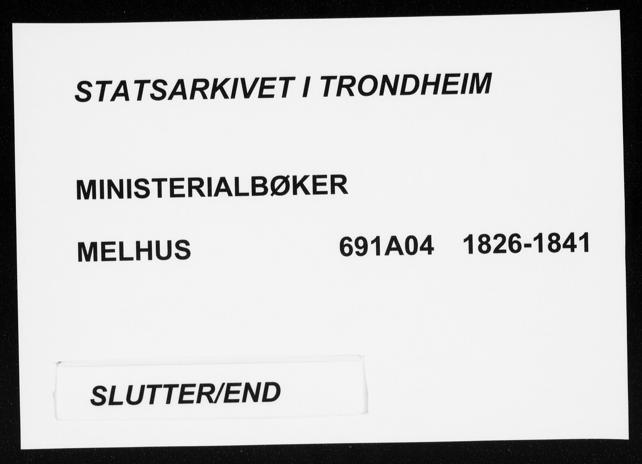 Ministerialprotokoller, klokkerbøker og fødselsregistre - Sør-Trøndelag, SAT/A-1456/691/L1069: Parish register (official) no. 691A04, 1826-1841