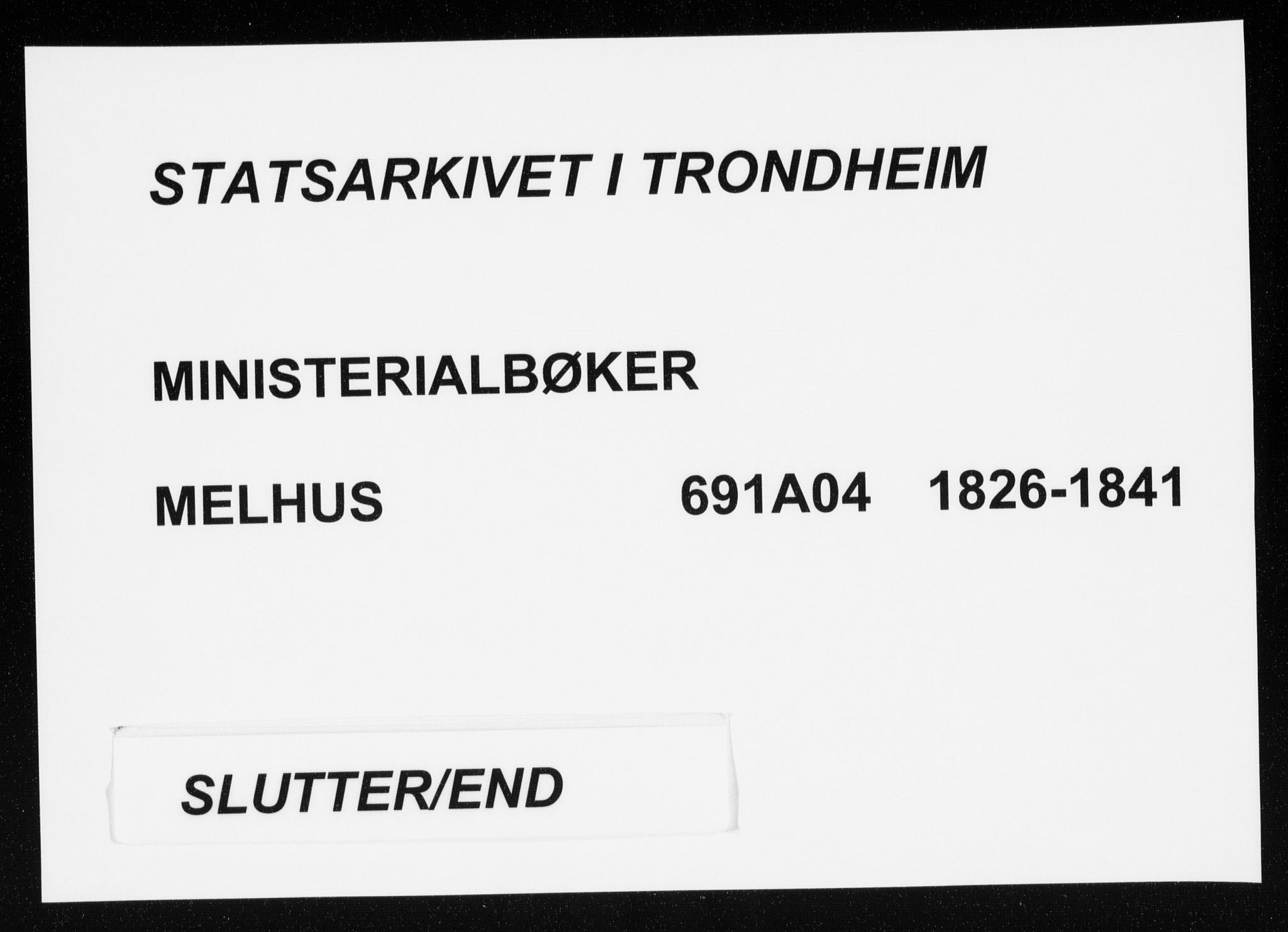 Ministerialprotokoller, klokkerbøker og fødselsregistre - Sør-Trøndelag, AV/SAT-A-1456/691/L1069: Parish register (official) no. 691A04, 1826-1841