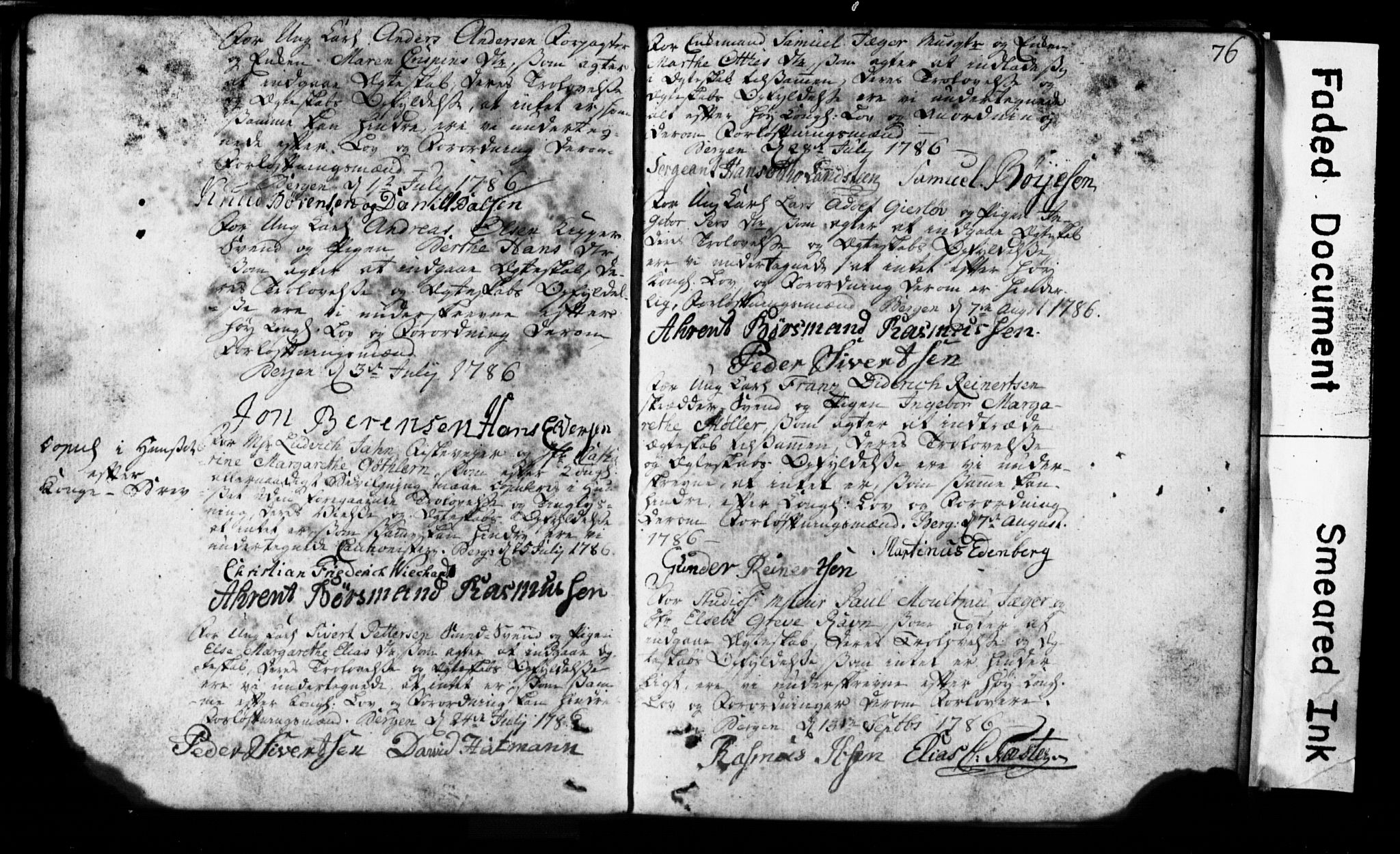 Korskirken sokneprestembete, AV/SAB-A-76101: Best man's statements no. II.5.1, 1776-1816, p. 76