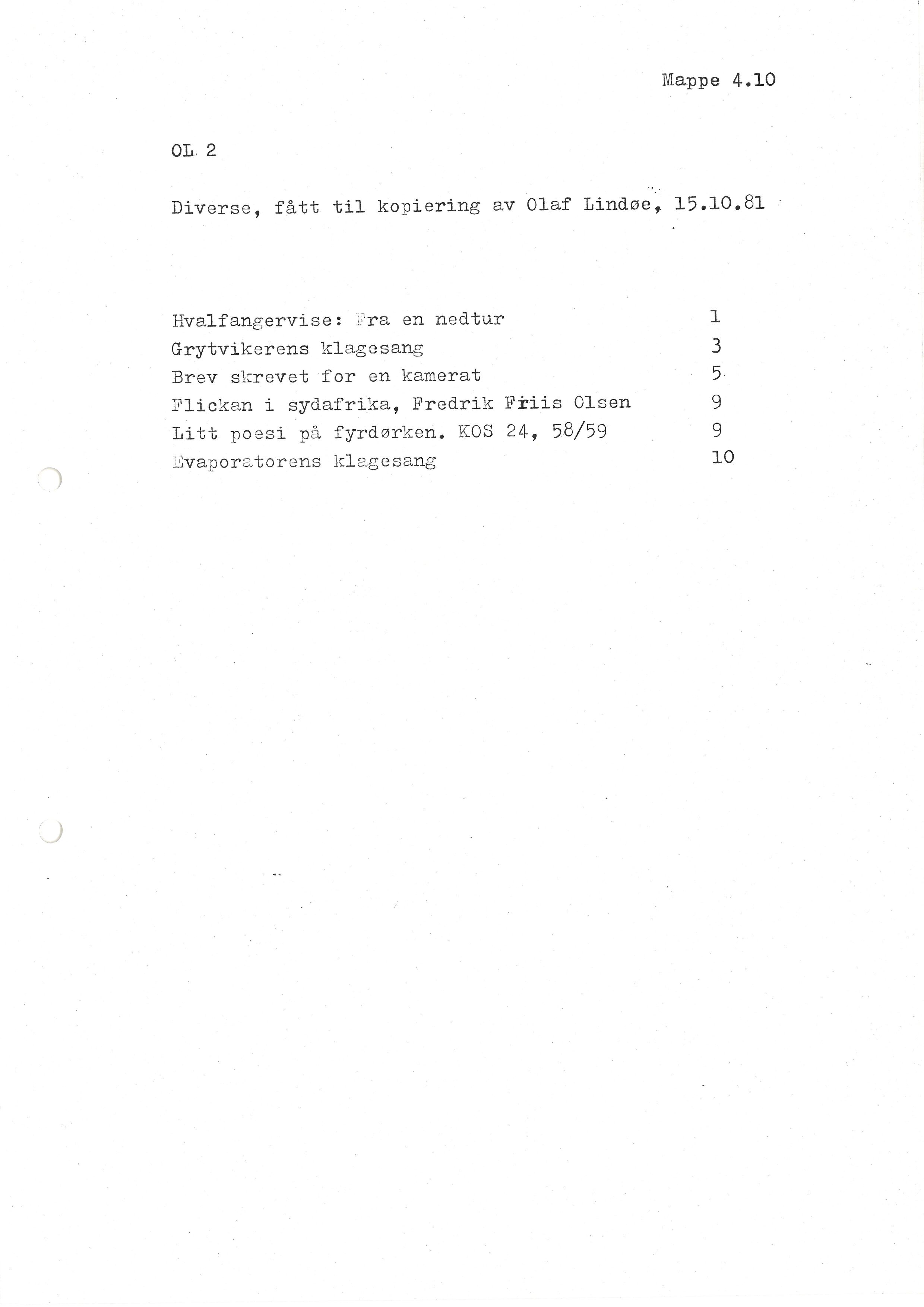 Sa 16 - Folkemusikk fra Vestfold, Gjerdesamlingen, VEMU/A-1868/F/L0002: Innsamlet dokumentasjon, 1979-1986