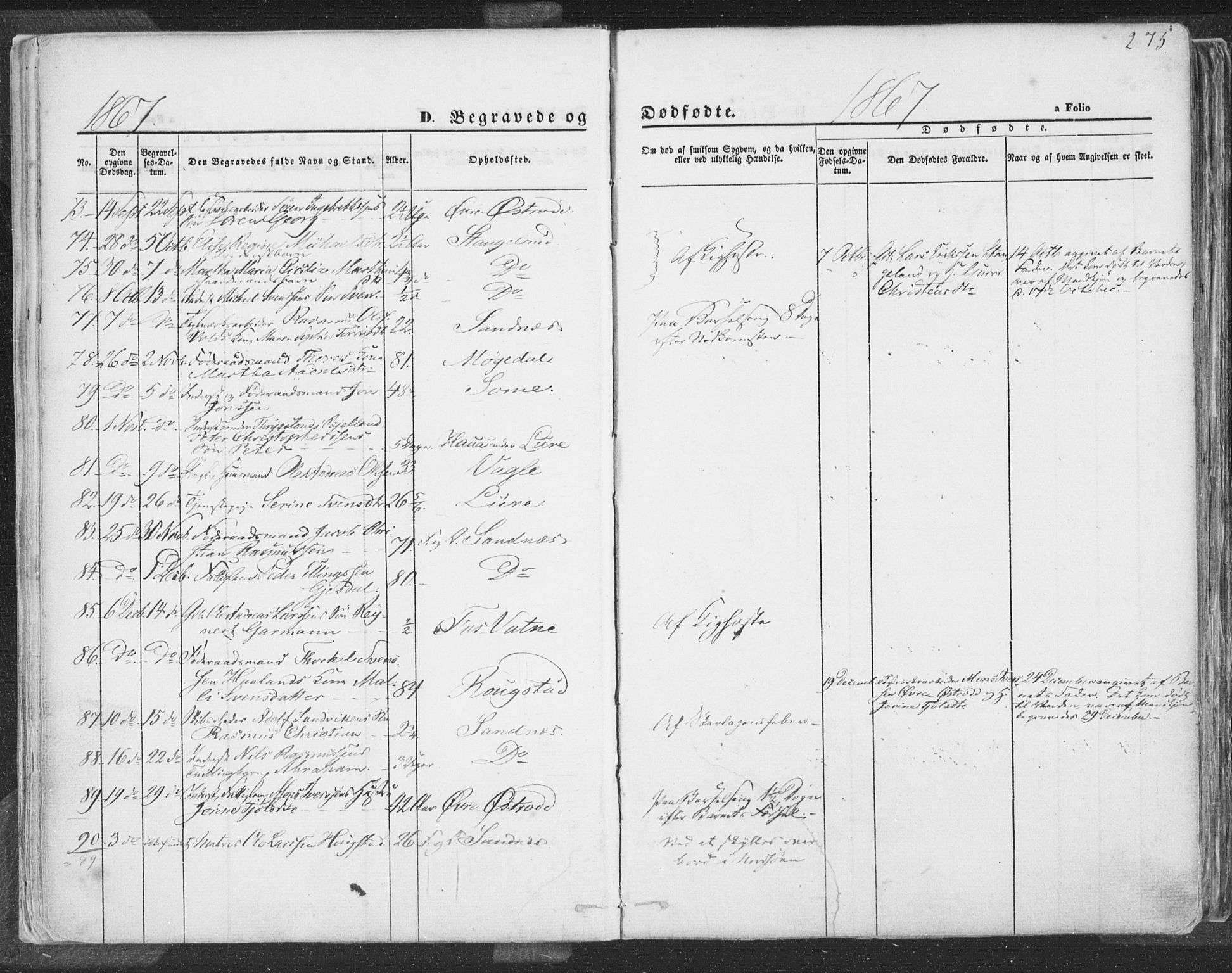 Høyland sokneprestkontor, SAST/A-101799/001/30BA/L0009: Parish register (official) no. A 9.2, 1857-1877, p. 275