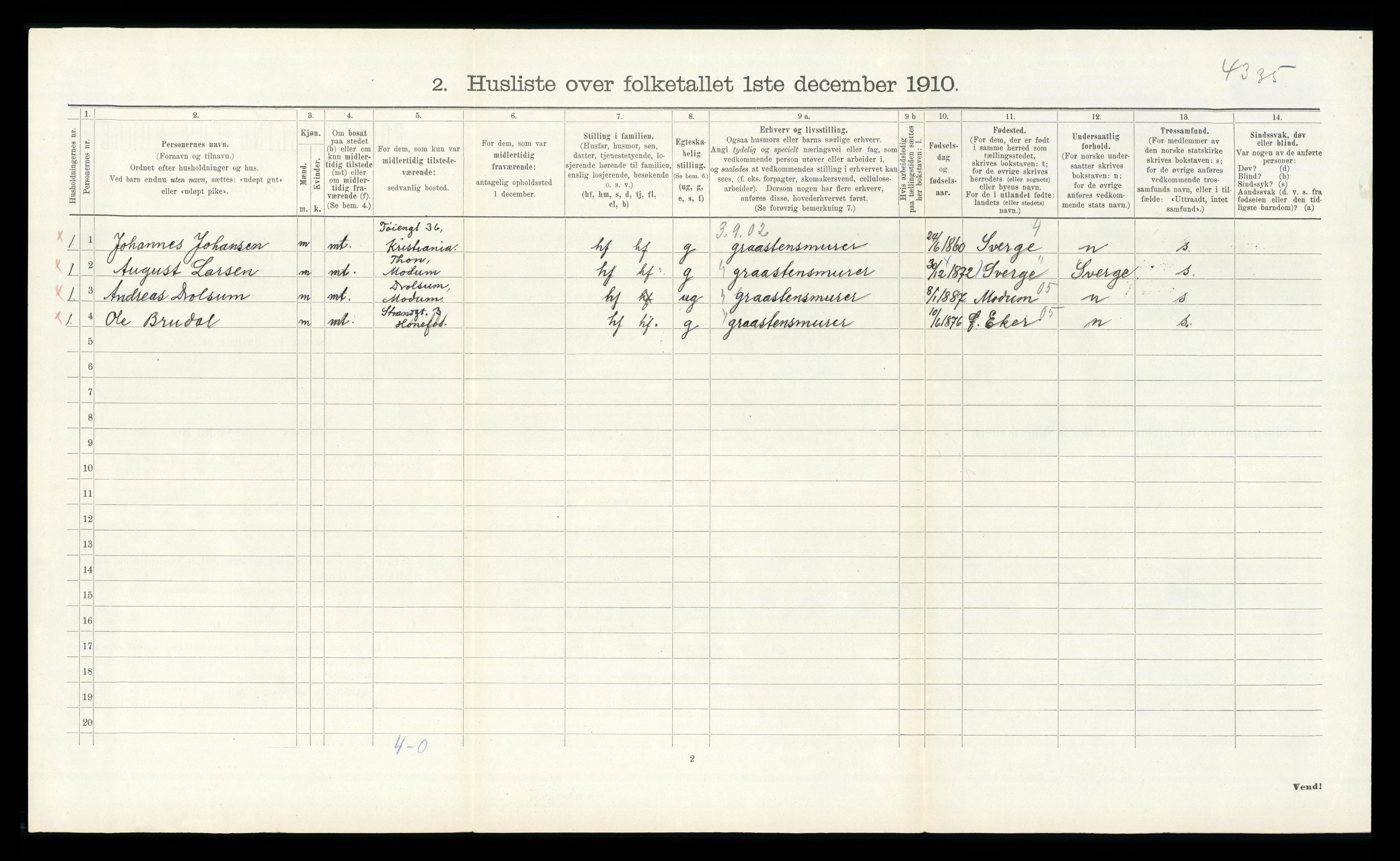 RA, 1910 census for Ådal, 1910, p. 168