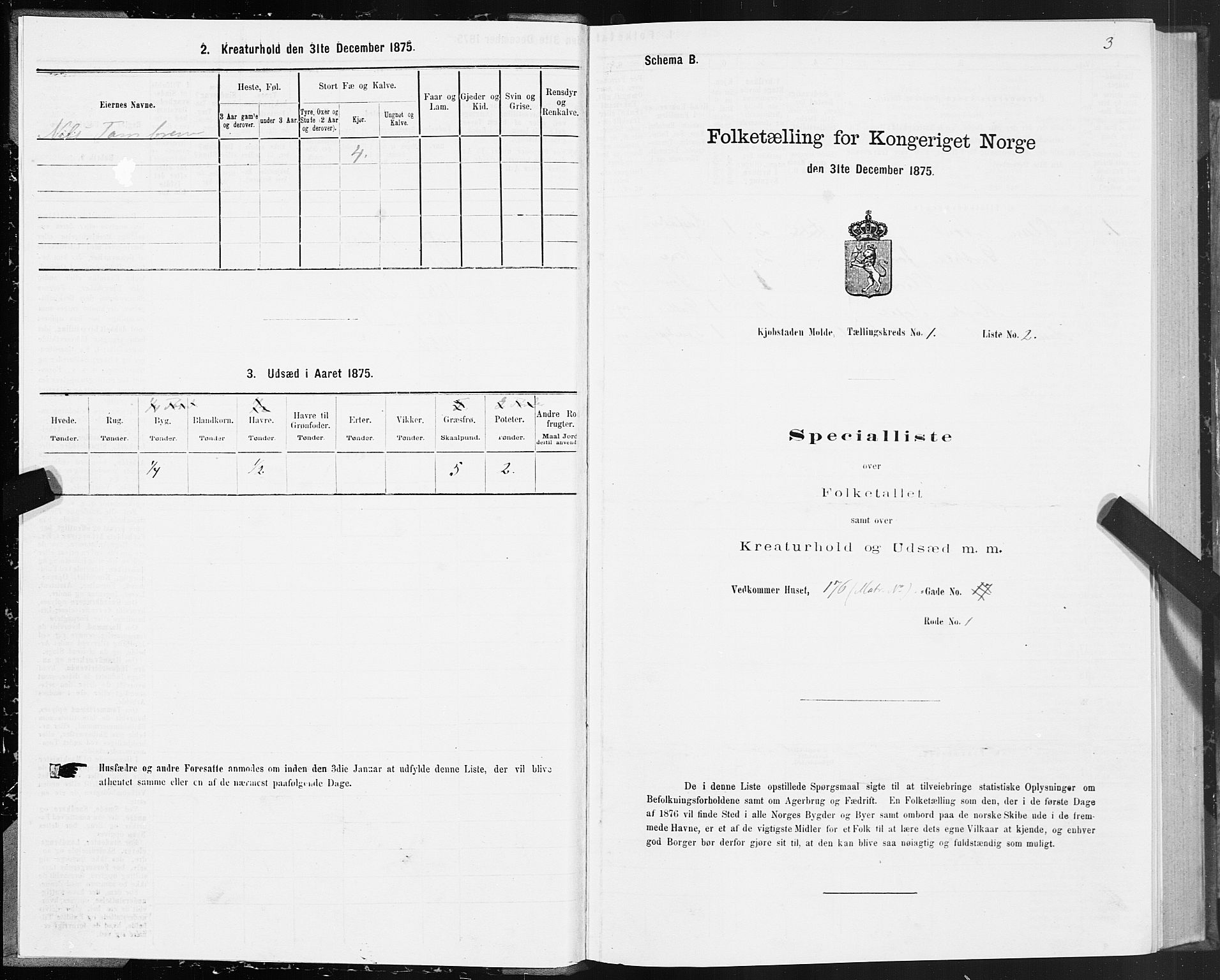 SAT, 1875 census for 1502P Molde, 1875, p. 1003