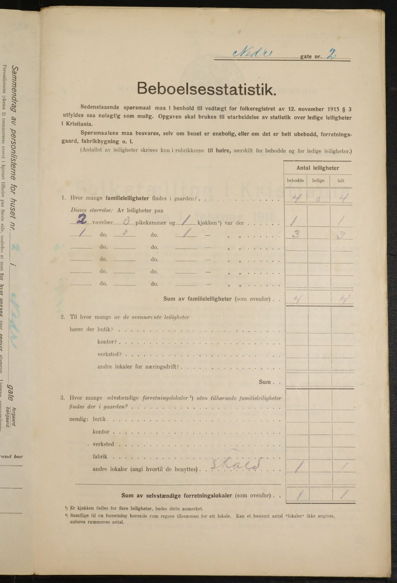 OBA, Municipal Census 1916 for Kristiania, 1916, p. 70866