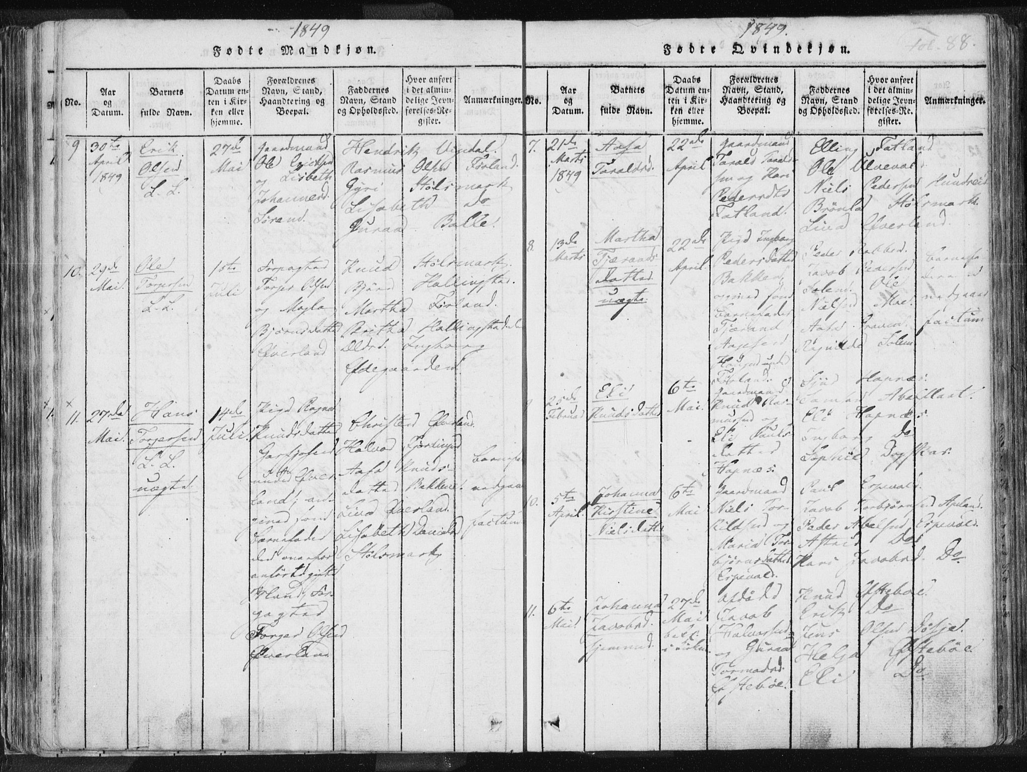 Vikedal sokneprestkontor, AV/SAST-A-101840/01/IV: Parish register (official) no. A 3, 1817-1850, p. 88