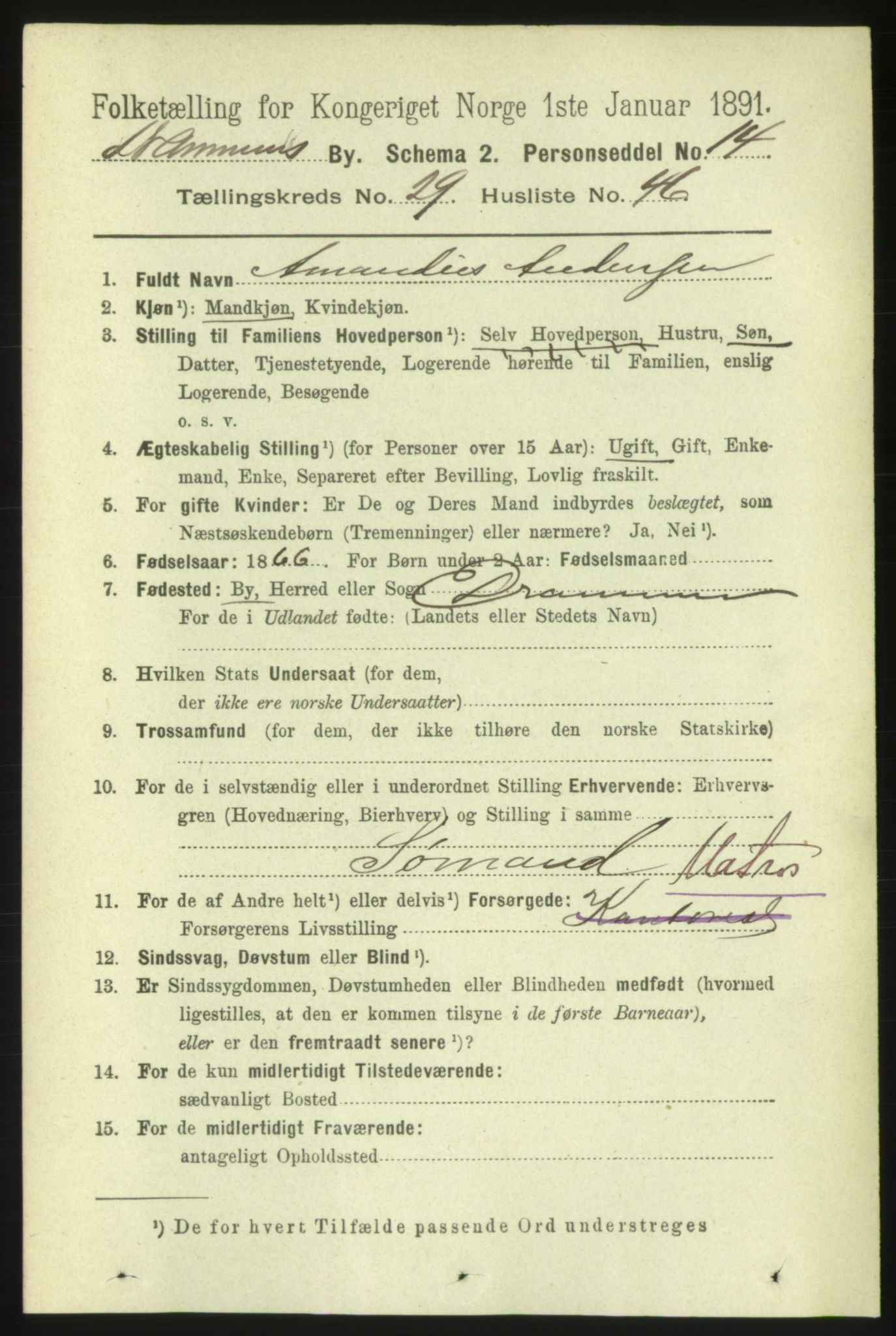 RA, 1891 census for 0602 Drammen, 1891, p. 18057