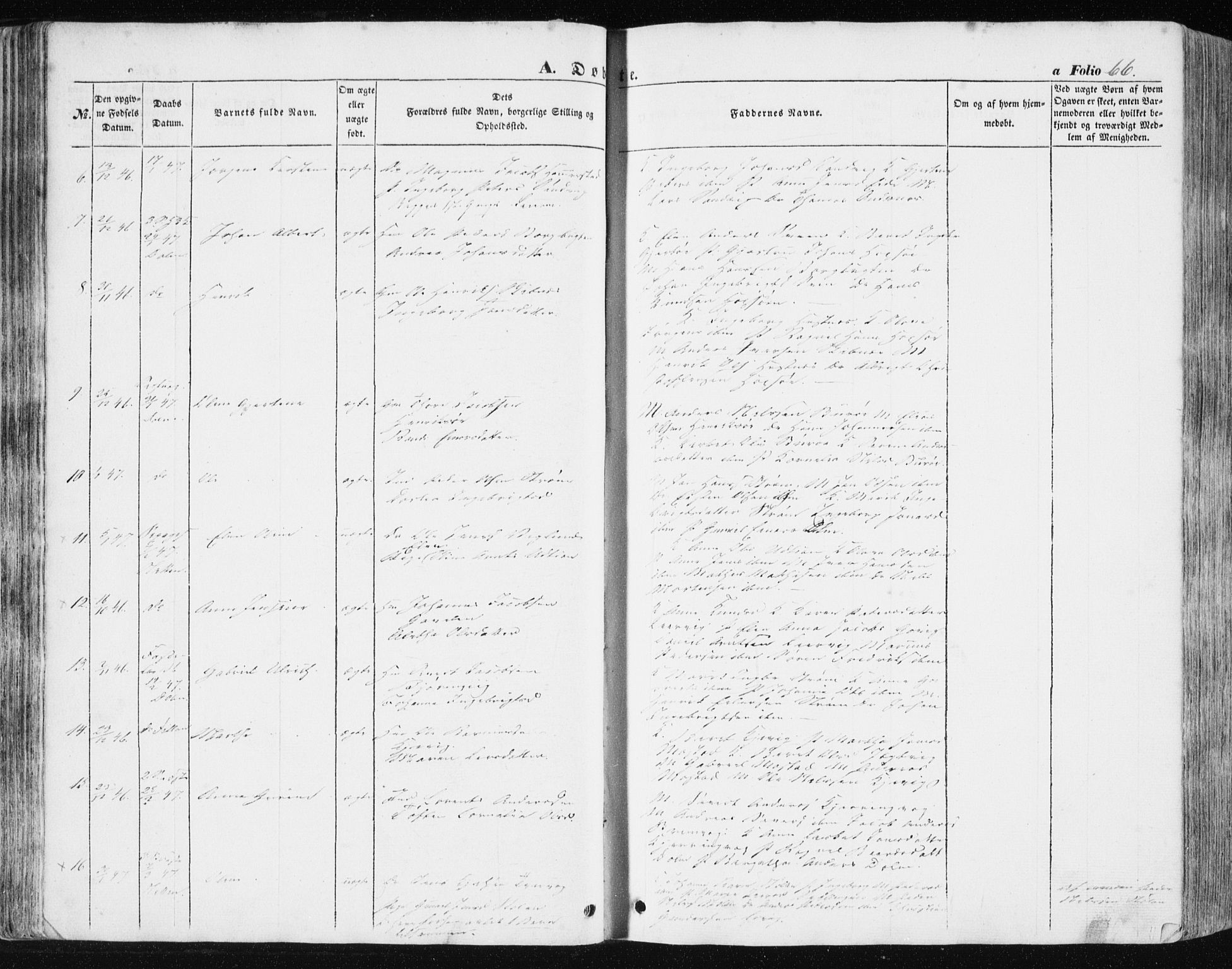 Ministerialprotokoller, klokkerbøker og fødselsregistre - Sør-Trøndelag, AV/SAT-A-1456/634/L0529: Parish register (official) no. 634A05, 1843-1851, p. 66