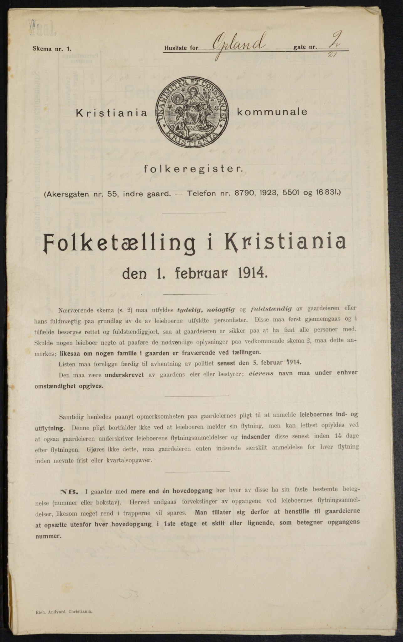 OBA, Municipal Census 1914 for Kristiania, 1914, p. 75795