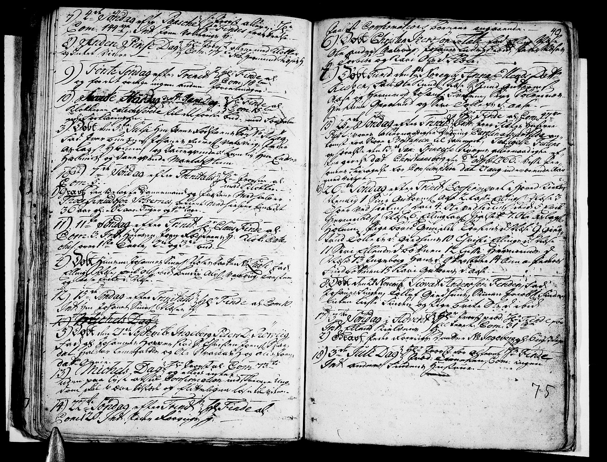 Vik sokneprestembete, AV/SAB-A-81501/H/Haa/Haaa/L0003: Parish register (official) no. A 3 / 2, 1757-1771, p. 75