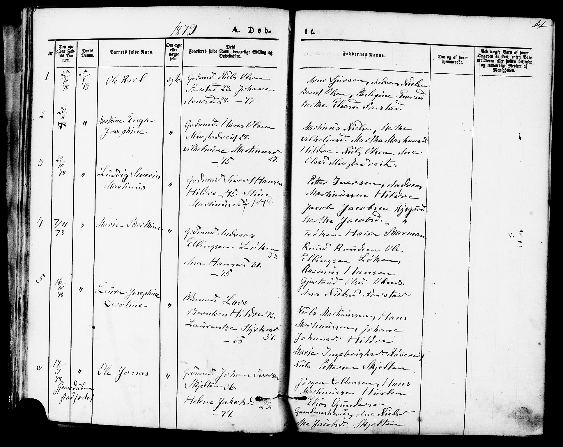 Ministerialprotokoller, klokkerbøker og fødselsregistre - Møre og Romsdal, AV/SAT-A-1454/536/L0500: Parish register (official) no. 536A09, 1876-1889, p. 34