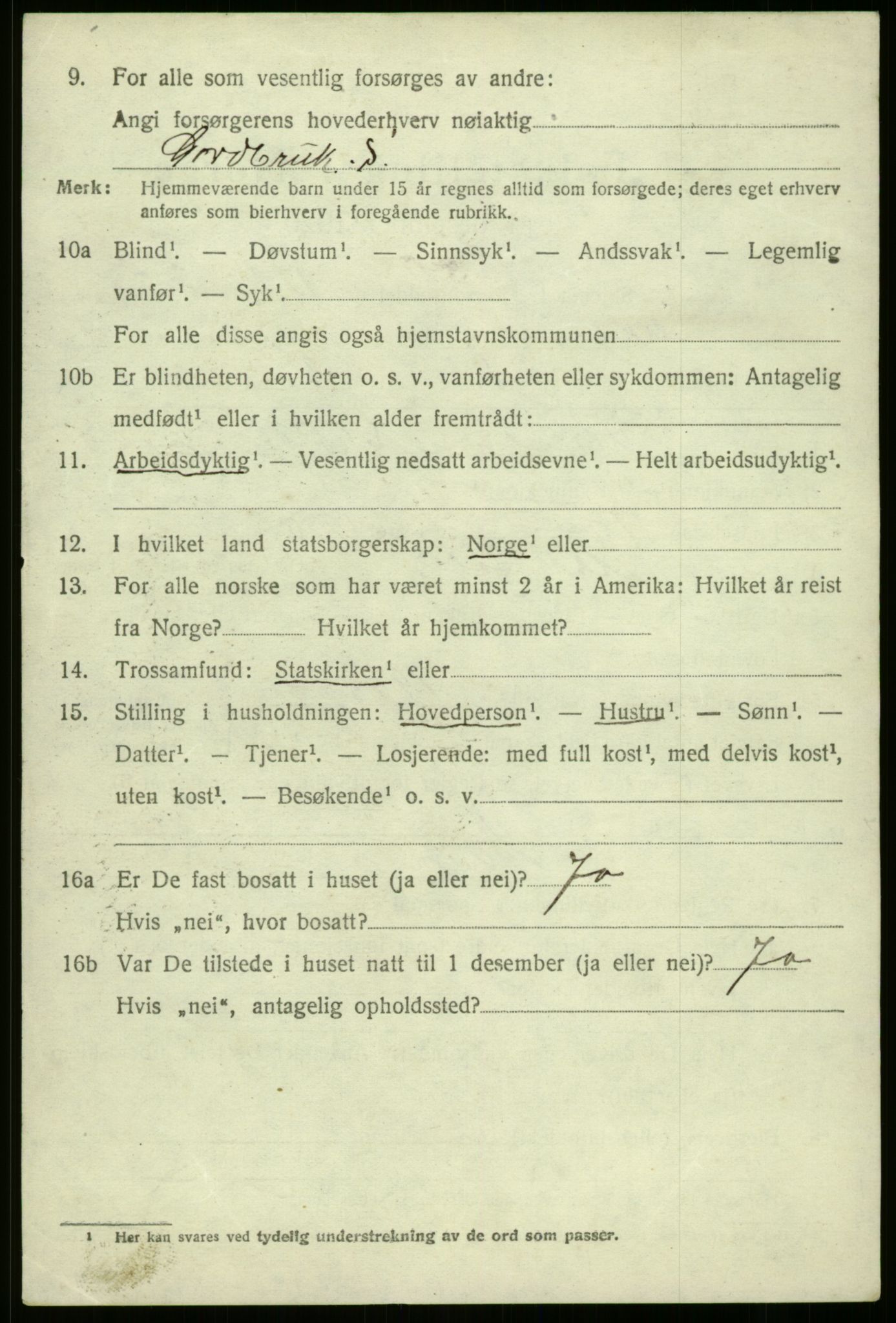 SAB, 1920 census for Askvoll, 1920, p. 4399