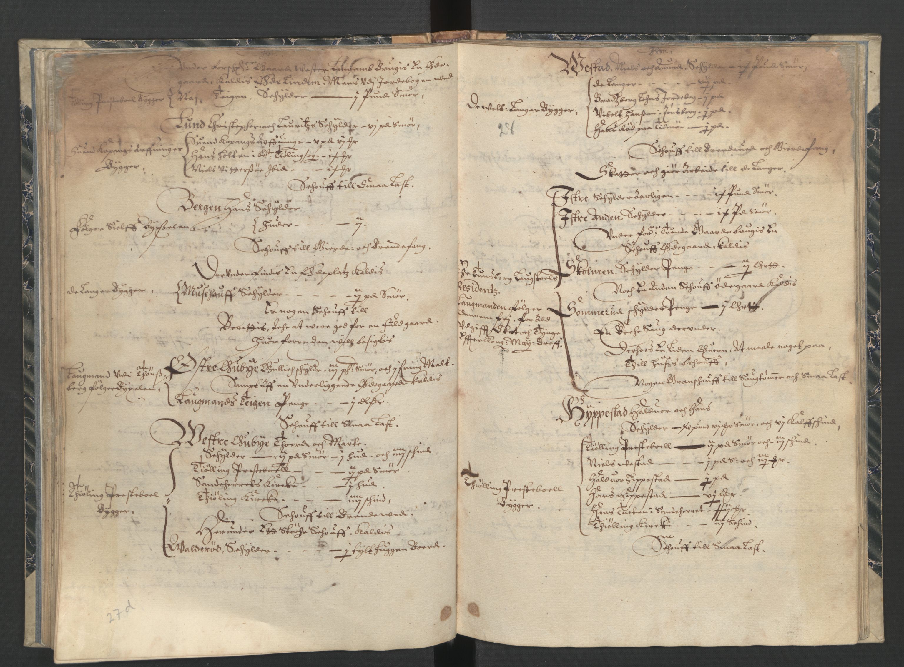 Rentekammeret inntil 1814, Realistisk ordnet avdeling, AV/RA-EA-4070/L/L0015/0001: Tønsberg lagdømme. Brunla len: / Brunla len. Alminnelig jordebok, 1661, p. 27d-28a