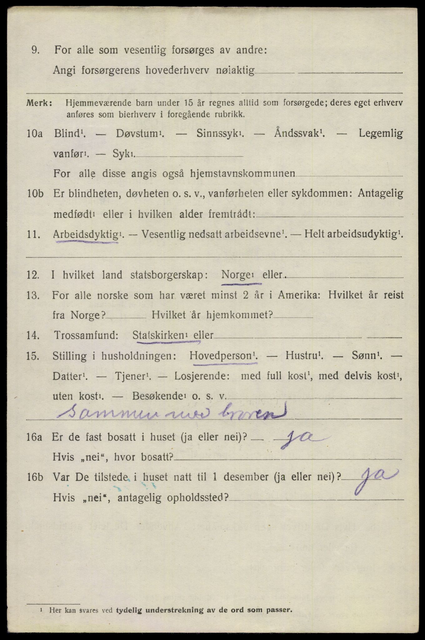 SAO, 1920 census for Ullensaker, 1920, p. 12876