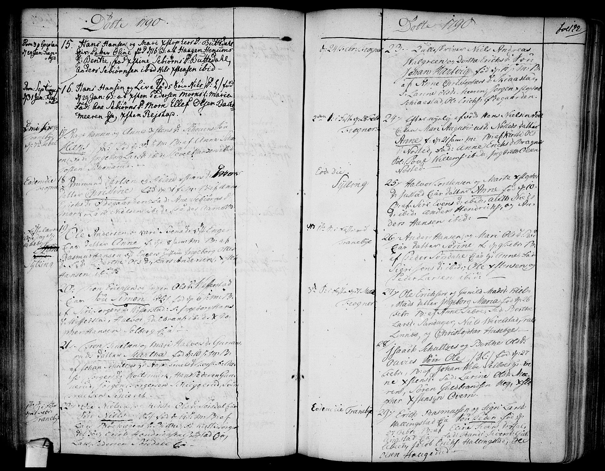 Lier kirkebøker, SAKO/A-230/F/Fa/L0006: Parish register (official) no. I 6, 1777-1794, p. 122