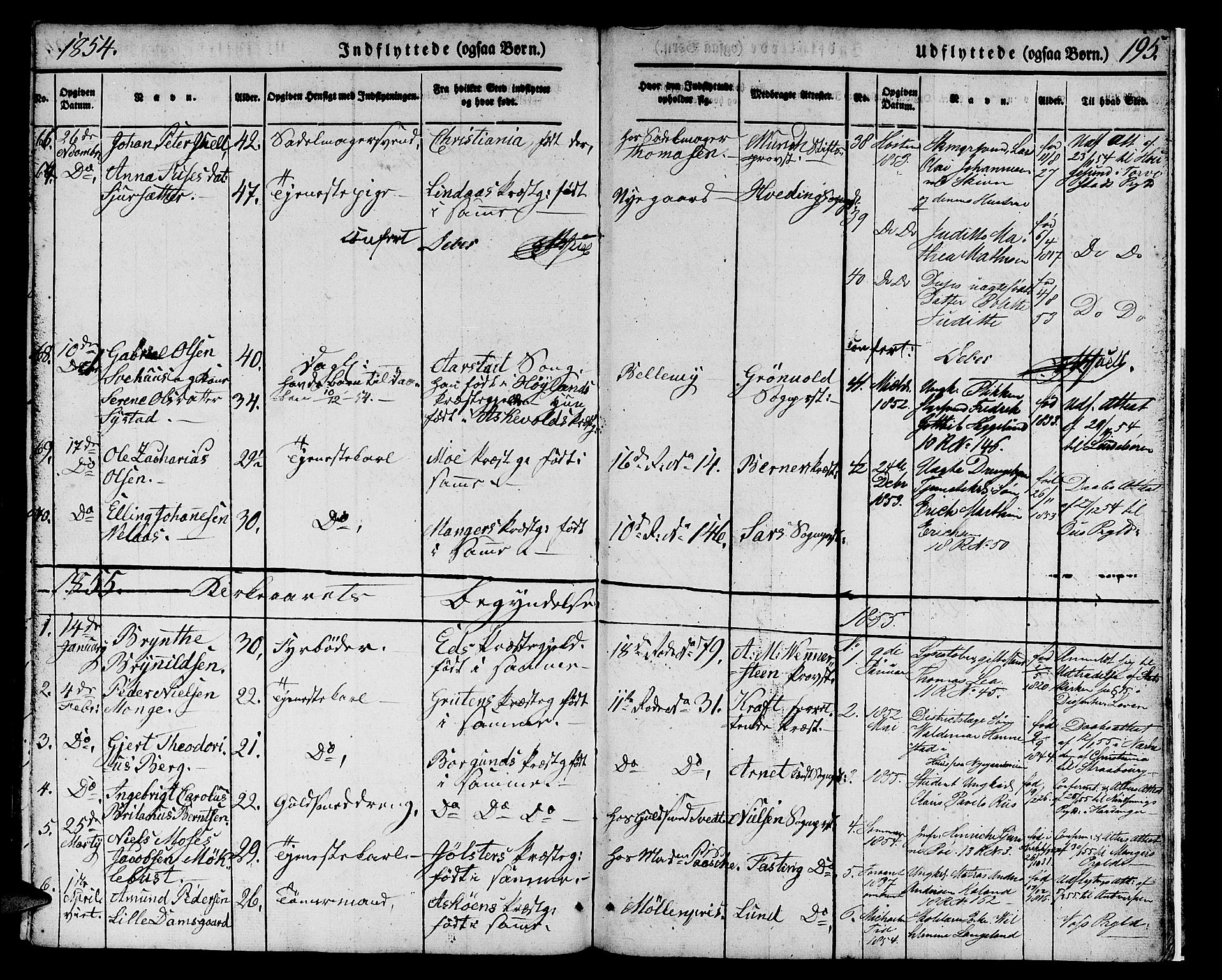 Domkirken sokneprestembete, SAB/A-74801/H/Hab/L0029: Parish register (copy) no. D 1, 1839-1857, p. 195