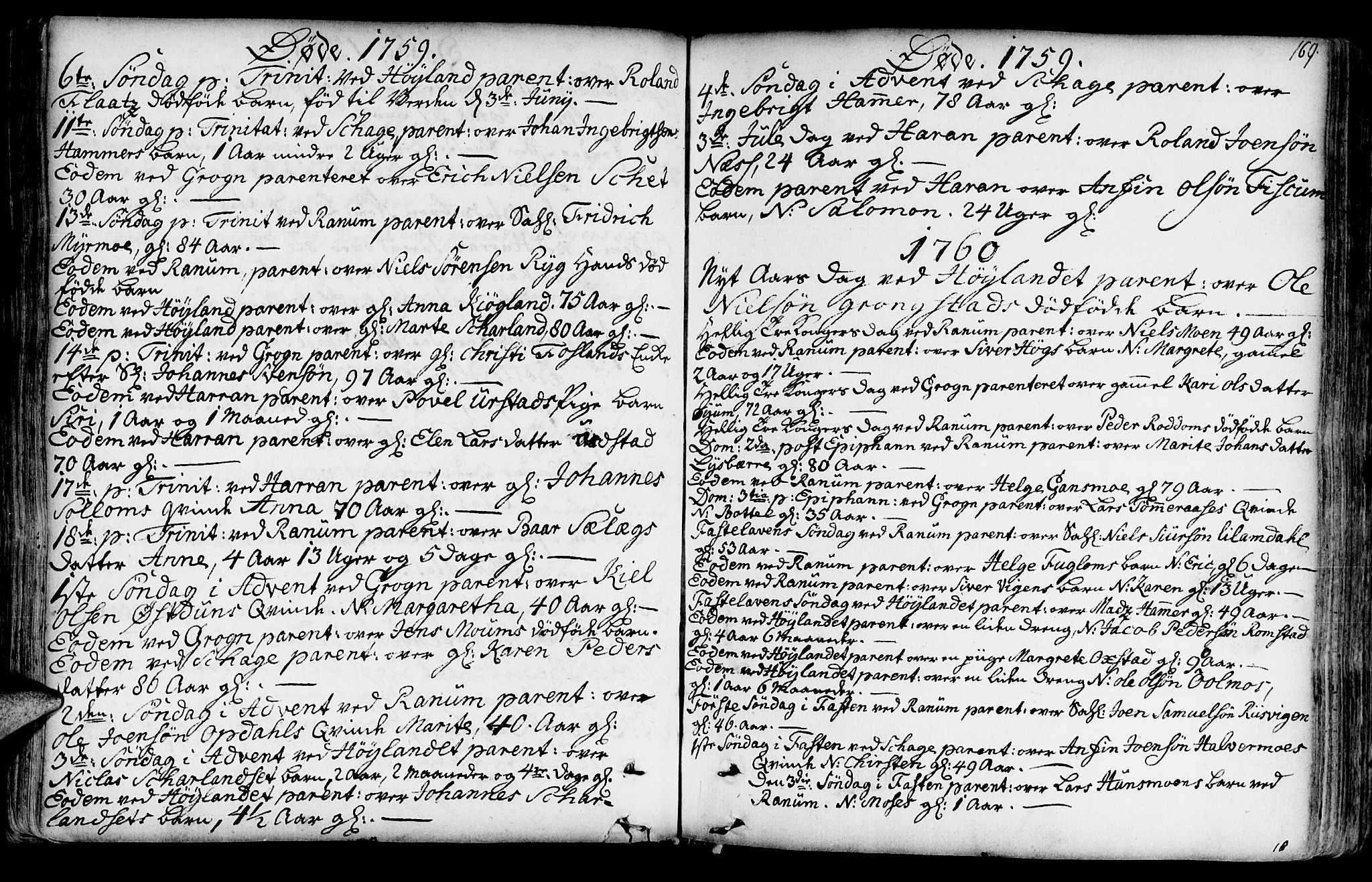 Ministerialprotokoller, klokkerbøker og fødselsregistre - Nord-Trøndelag, SAT/A-1458/764/L0542: Parish register (official) no. 764A02, 1748-1779, p. 169