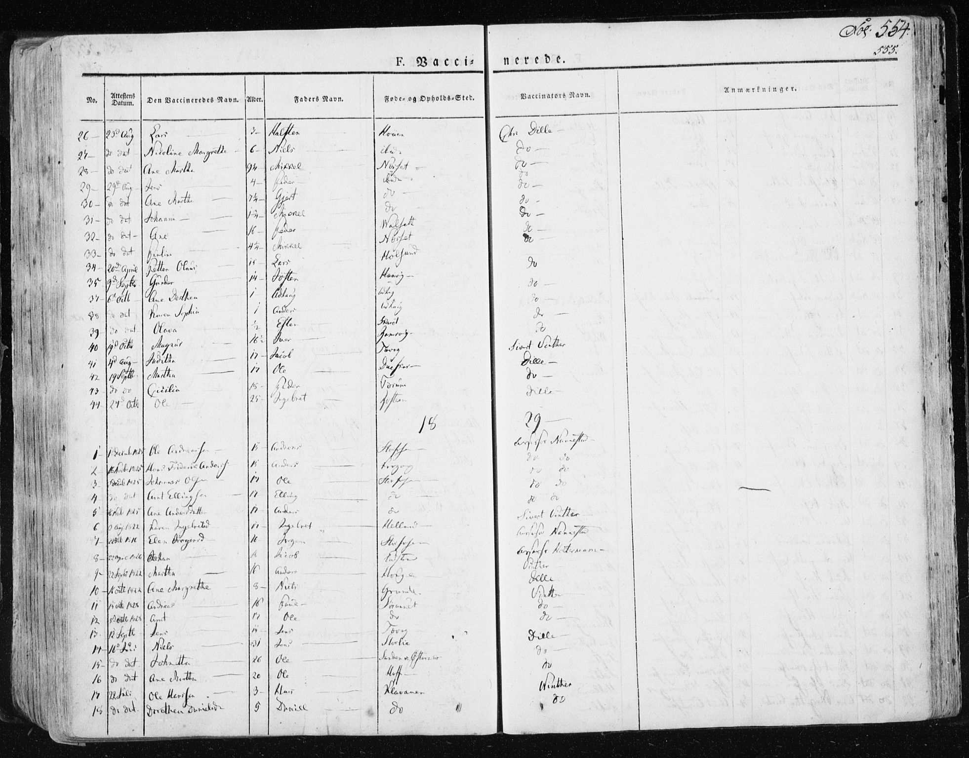 Ministerialprotokoller, klokkerbøker og fødselsregistre - Sør-Trøndelag, SAT/A-1456/659/L0735: Parish register (official) no. 659A05, 1826-1841, p. 554