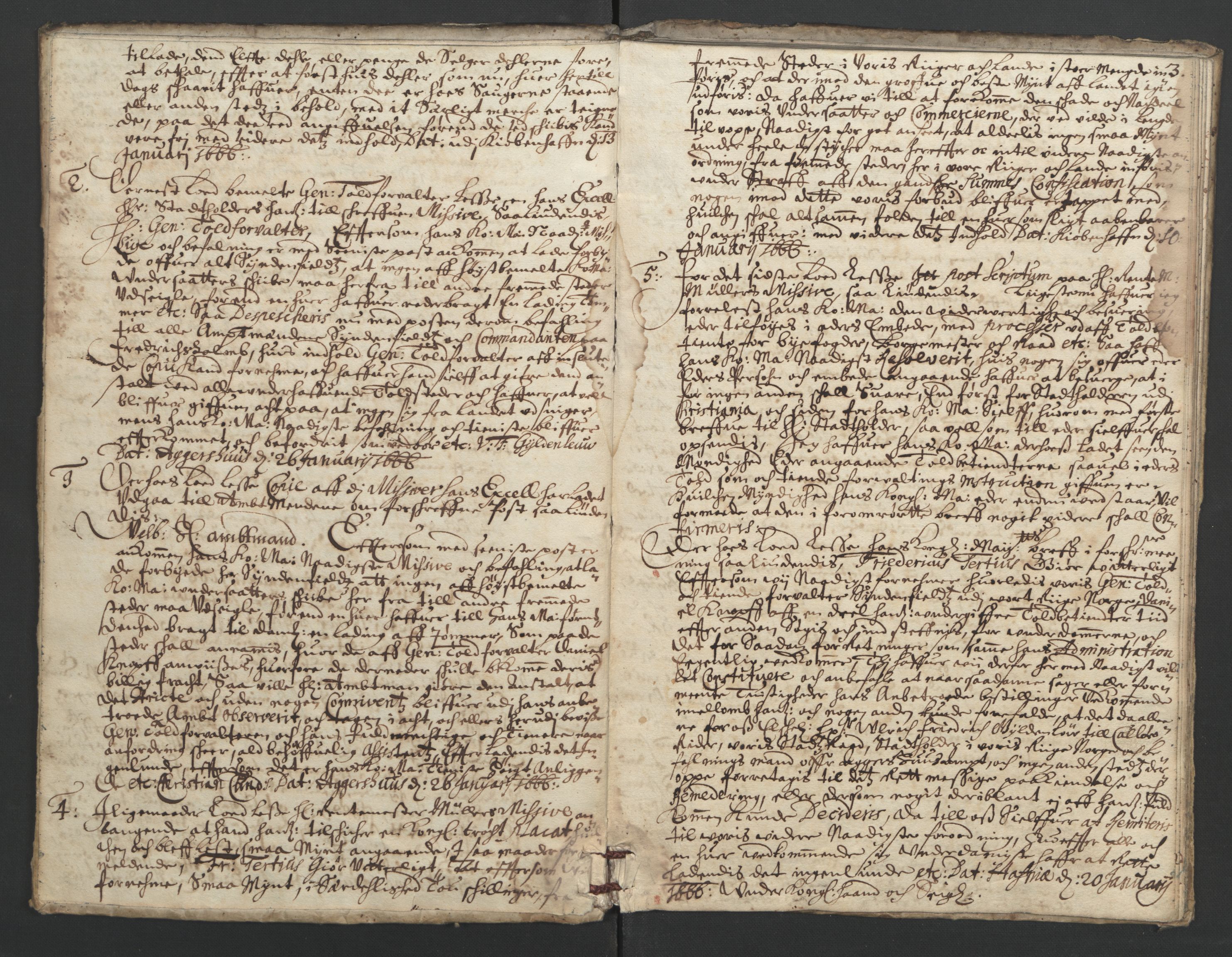 Christiania rådstuerett, AV/SAO-A-11132/F/Fa/L0004: Justisprotokoll, 1666, p. 2b-3a