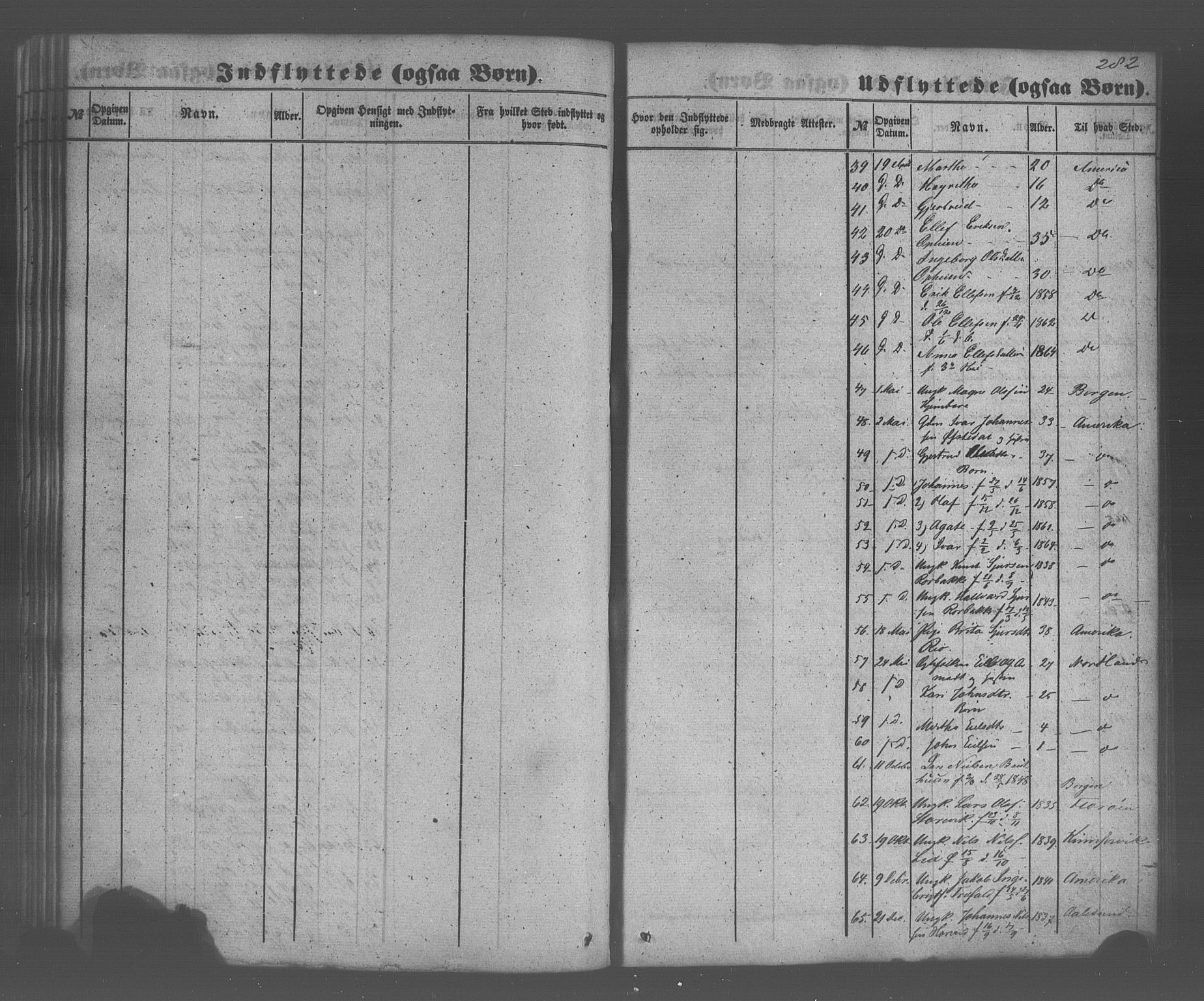 Voss sokneprestembete, SAB/A-79001/H/Haa: Parish register (official) no. A 20, 1855-1886, p. 282