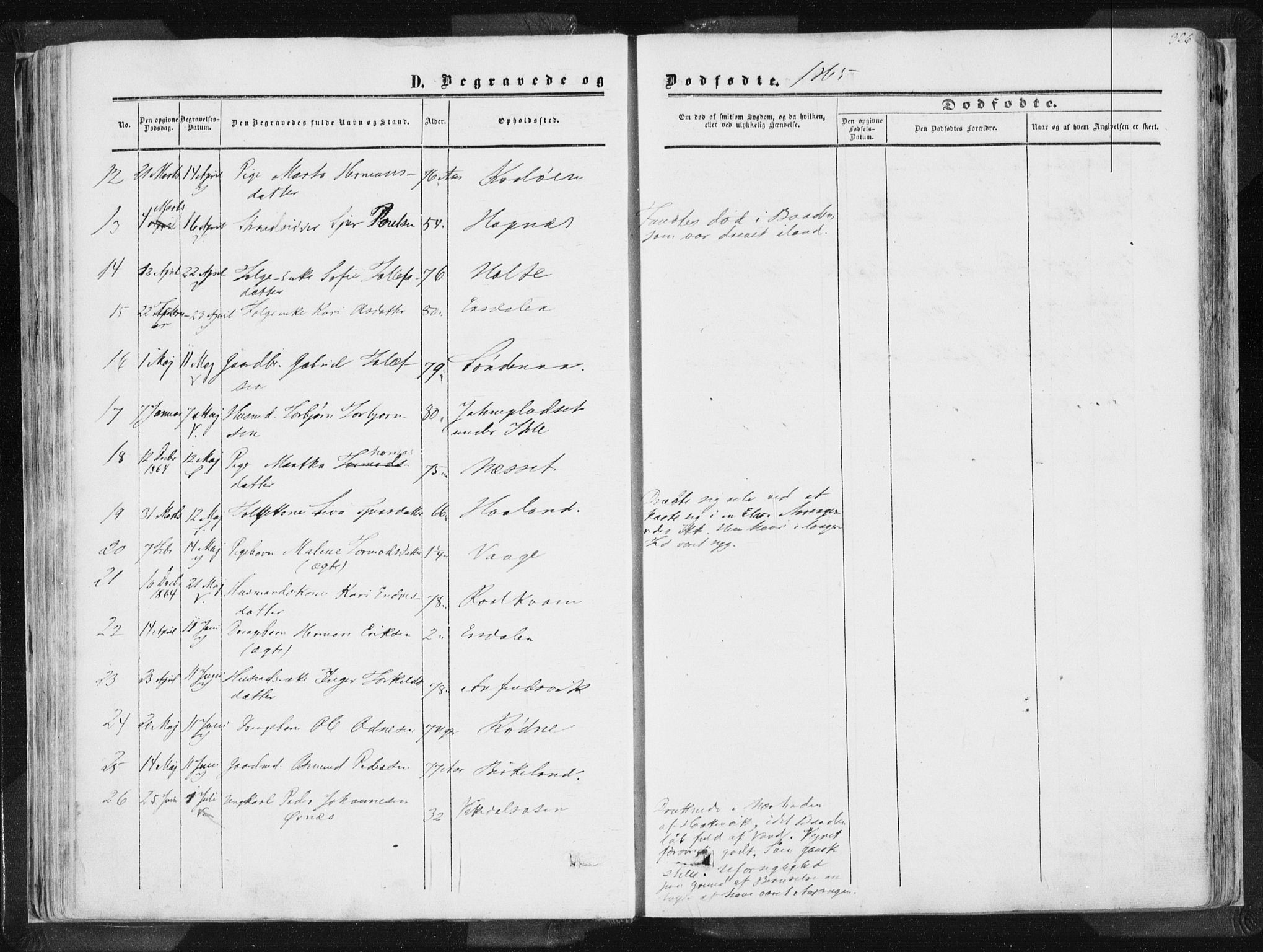 Vikedal sokneprestkontor, AV/SAST-A-101840/01/IV: Parish register (official) no. A 6.2, 1851-1867, p. 326