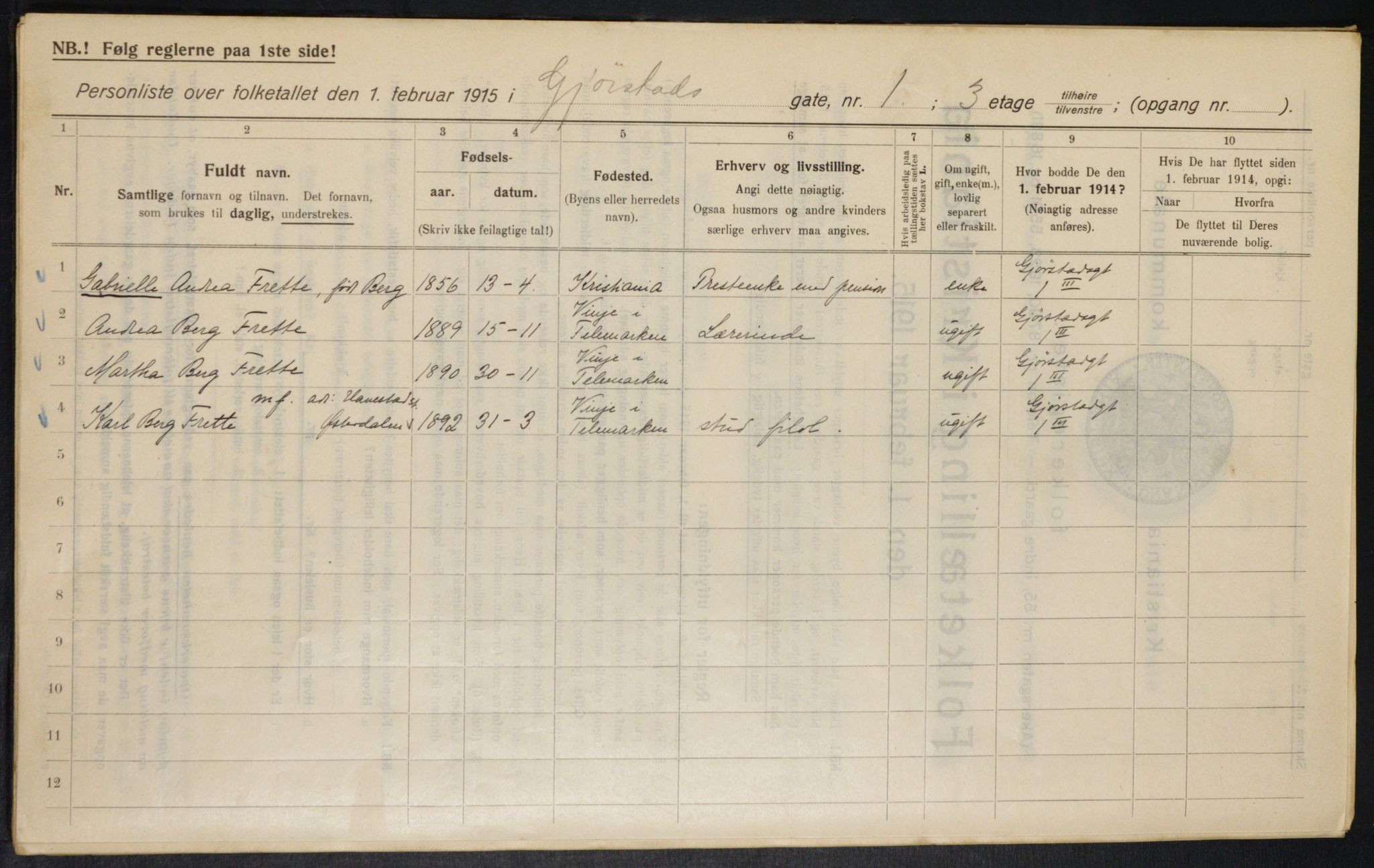 OBA, Municipal Census 1915 for Kristiania, 1915, p. 28939