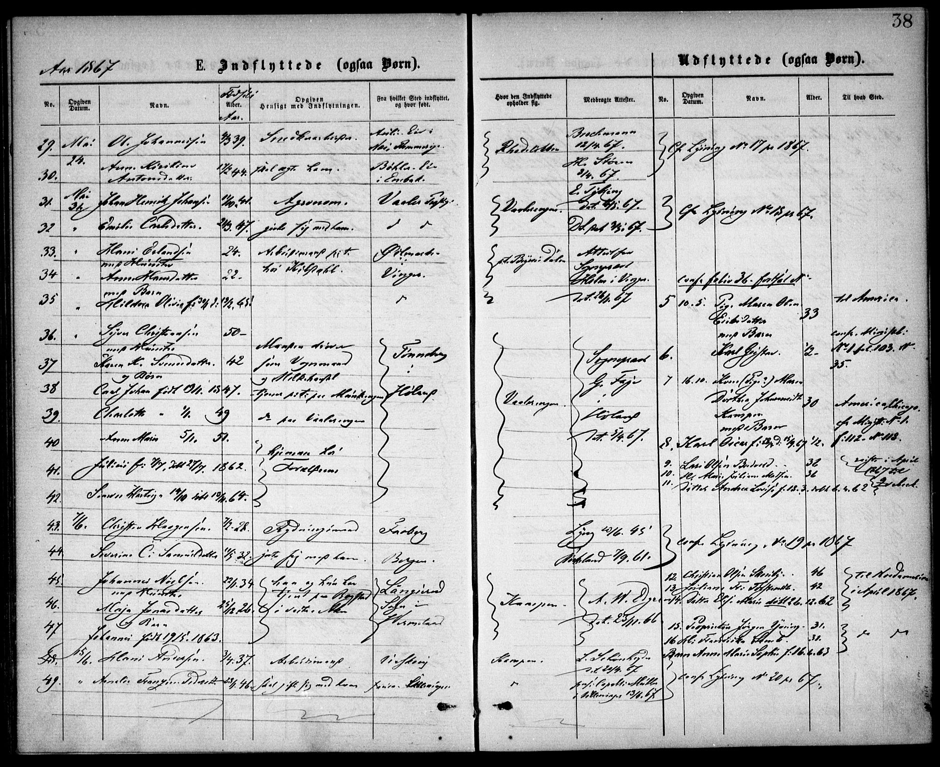 Østre Aker prestekontor Kirkebøker, AV/SAO-A-10840/F/Fa/L0002: Parish register (official) no. I 2, 1861-1878, p. 38