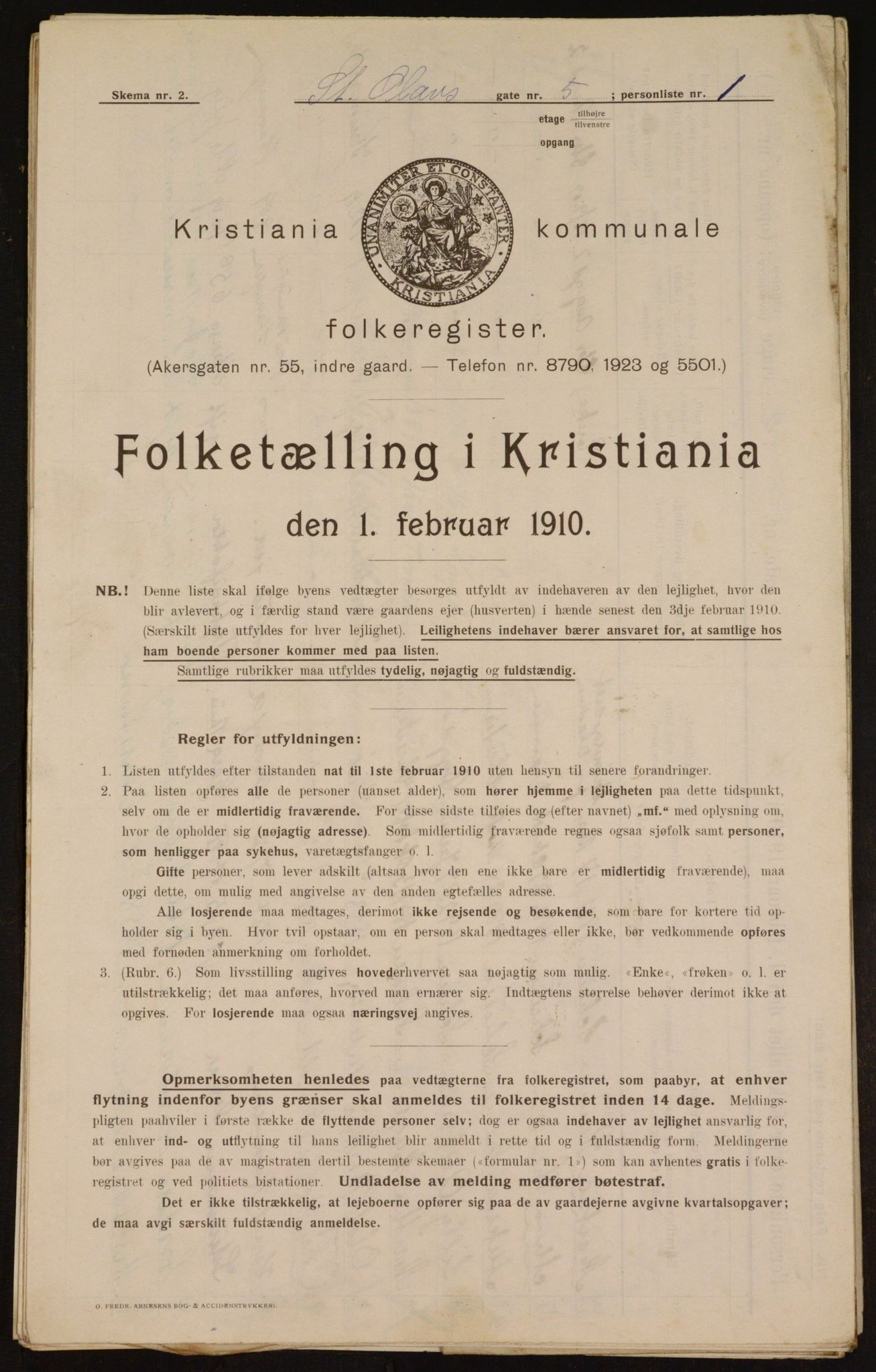 OBA, Municipal Census 1910 for Kristiania, 1910, p. 84122