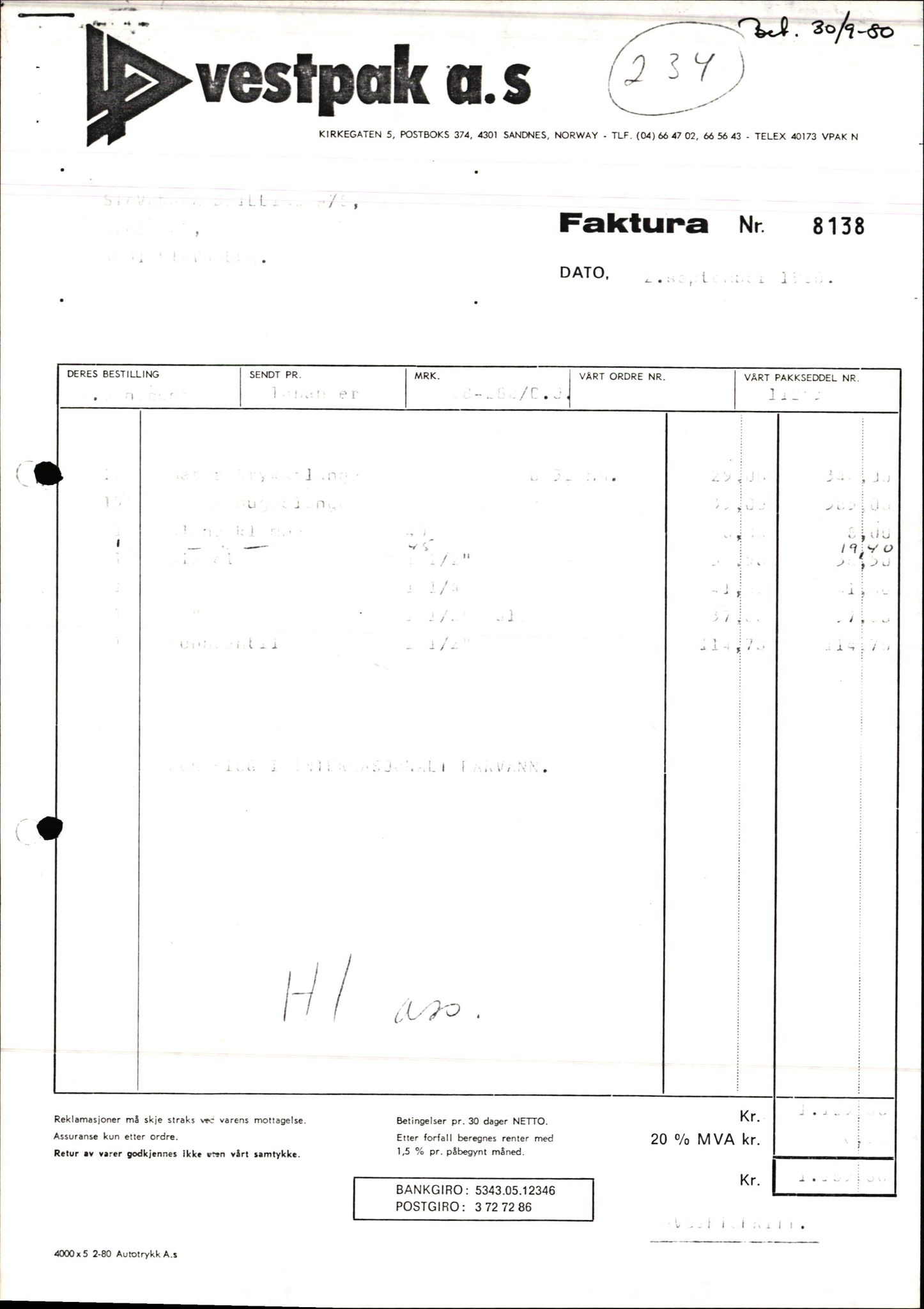 Pa 1503 - Stavanger Drilling AS, AV/SAST-A-101906/2/E/Ec/Eca/L0013: Sak og korrespondanse, 1980-1982