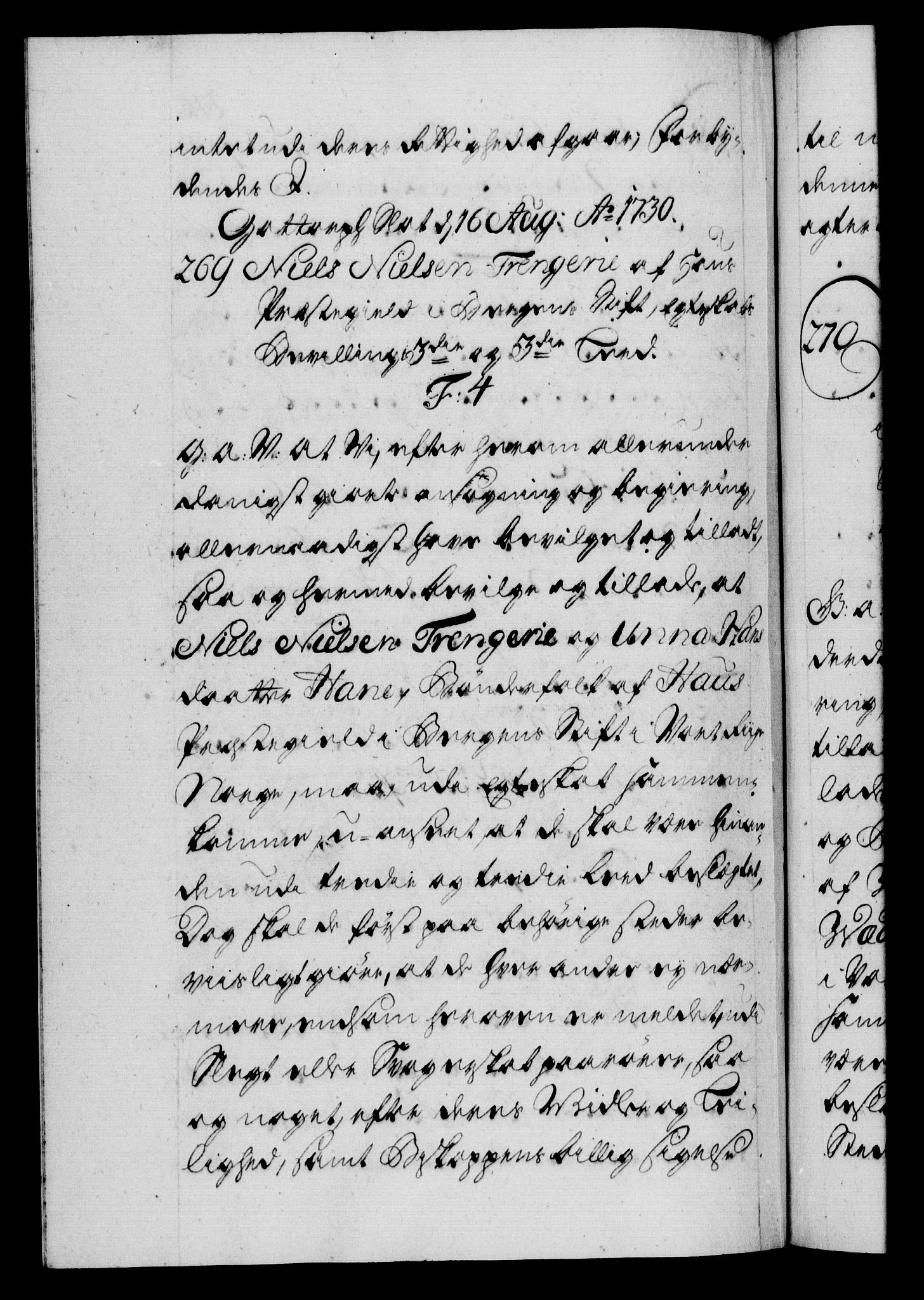 Danske Kanselli 1572-1799, AV/RA-EA-3023/F/Fc/Fca/Fcaa/L0026: Norske registre, 1729-1730, p. 514b