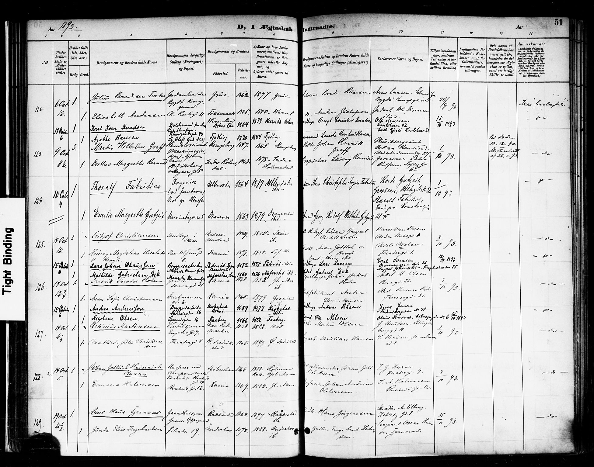 Trefoldighet prestekontor Kirkebøker, SAO/A-10882/F/Fc/L0004: Parish register (official) no. III 4, 1891-1900, p. 51