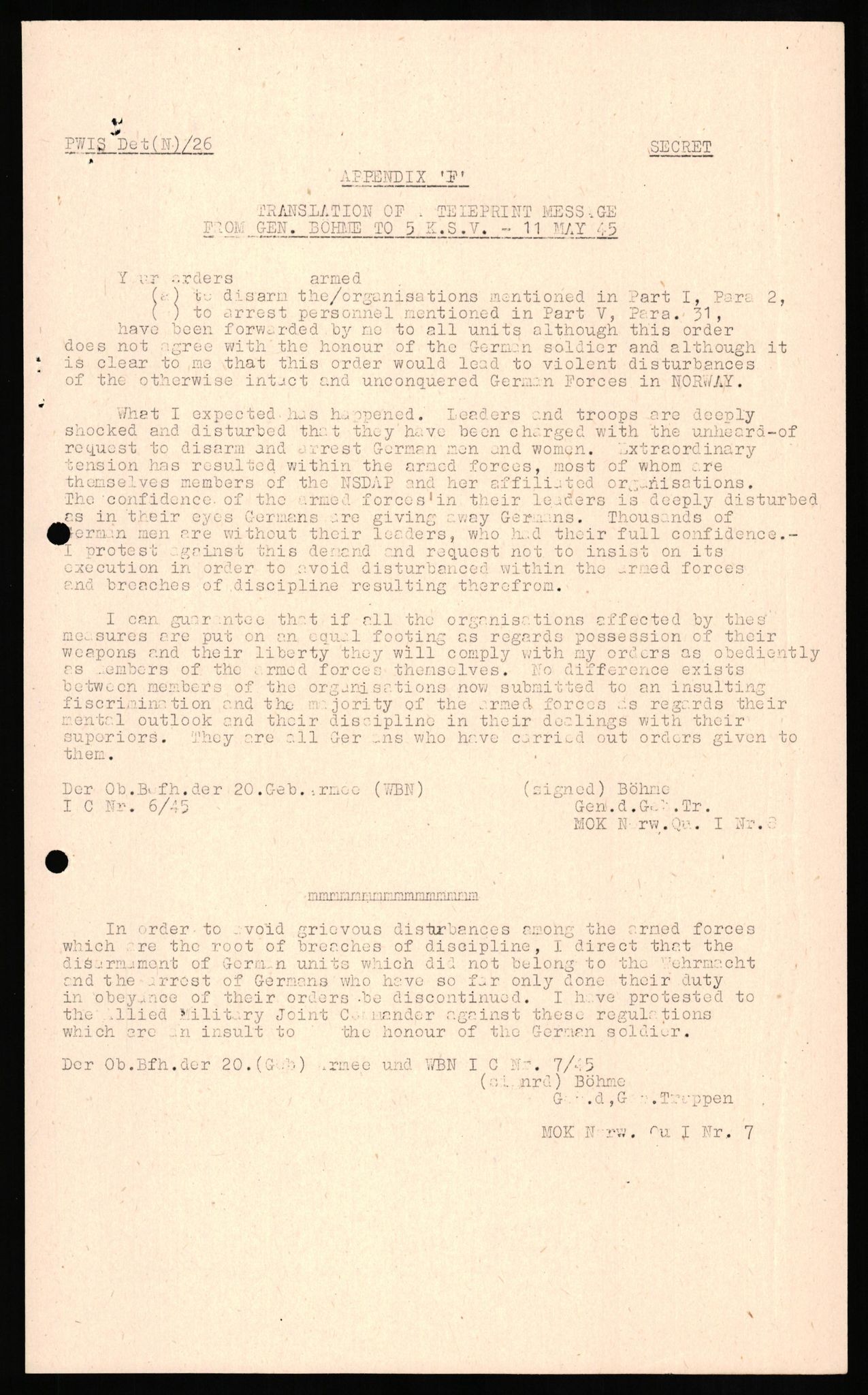 Forsvaret, Forsvarets overkommando II, AV/RA-RAFA-3915/D/Db/L0017: CI Questionaires. Tyske okkupasjonsstyrker i Norge. Tyskere., 1945-1946, p. 28