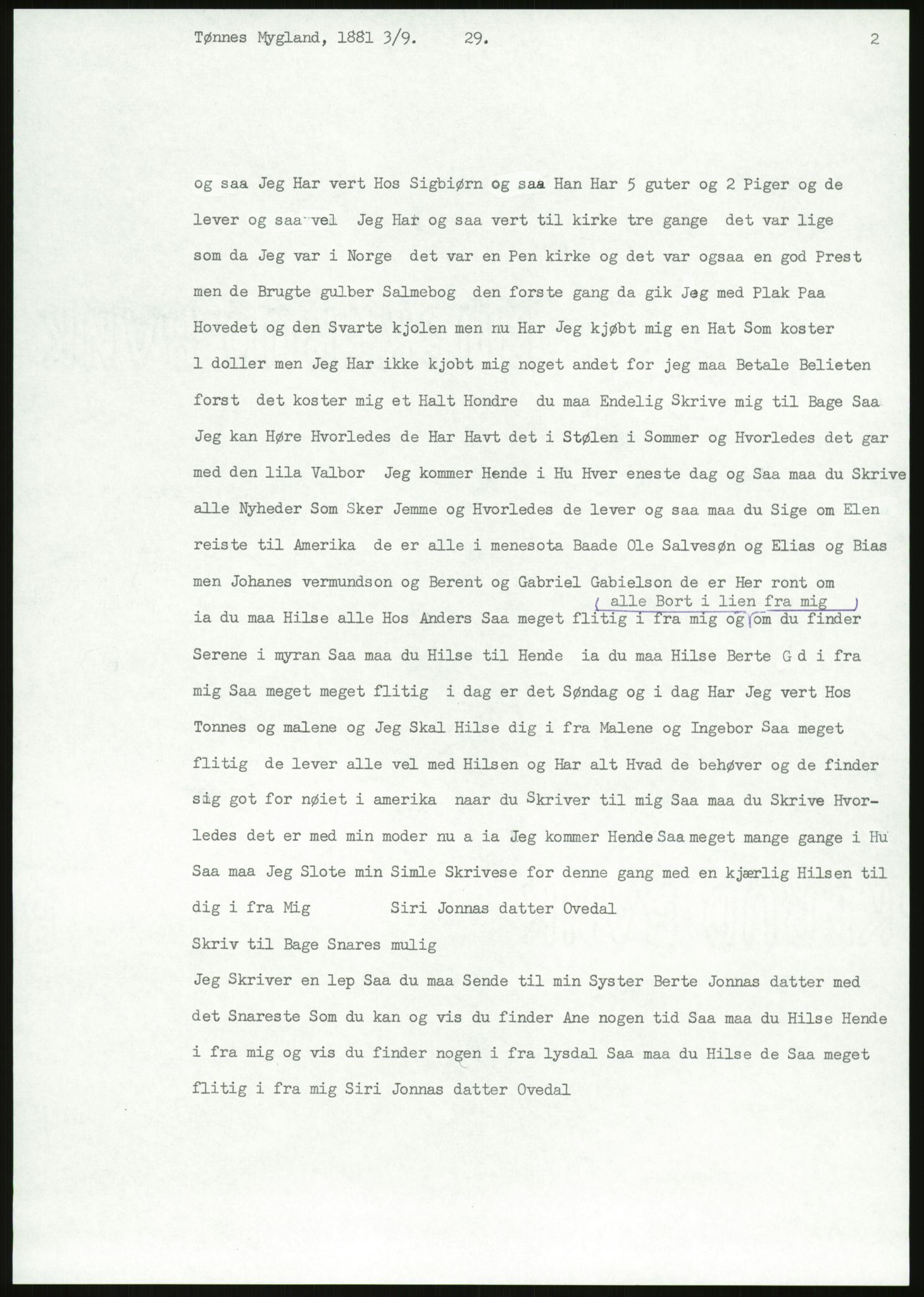 Samlinger til kildeutgivelse, Amerikabrevene, AV/RA-EA-4057/F/L0028: Innlån fra Vest-Agder , 1838-1914, p. 645