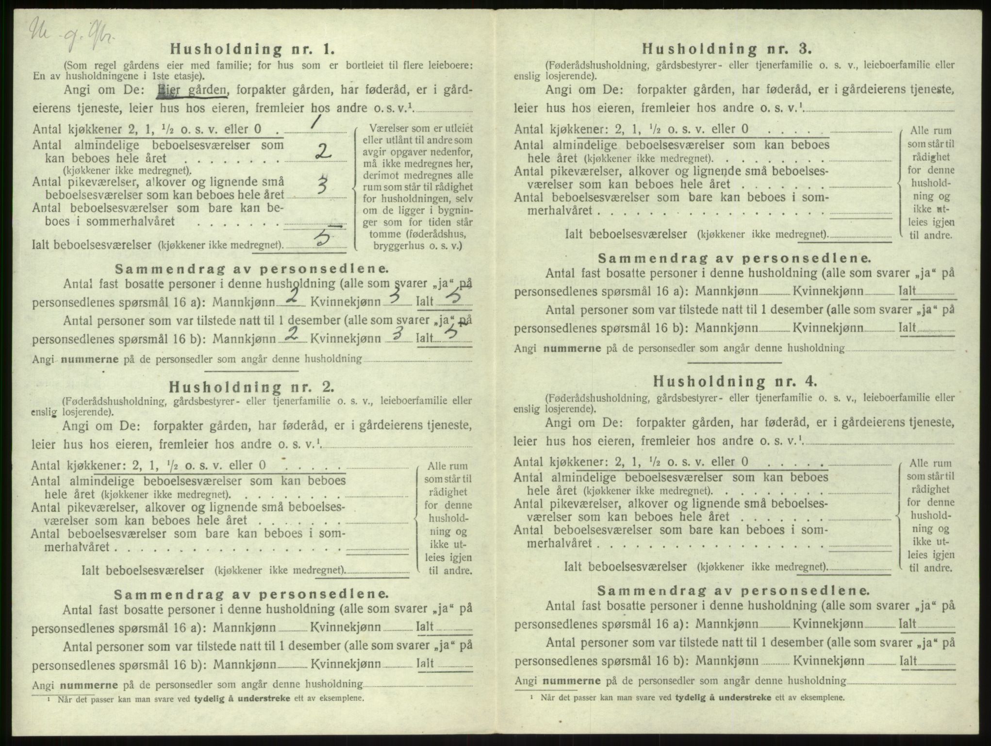 SAB, 1920 census for Vik, 1920, p. 353