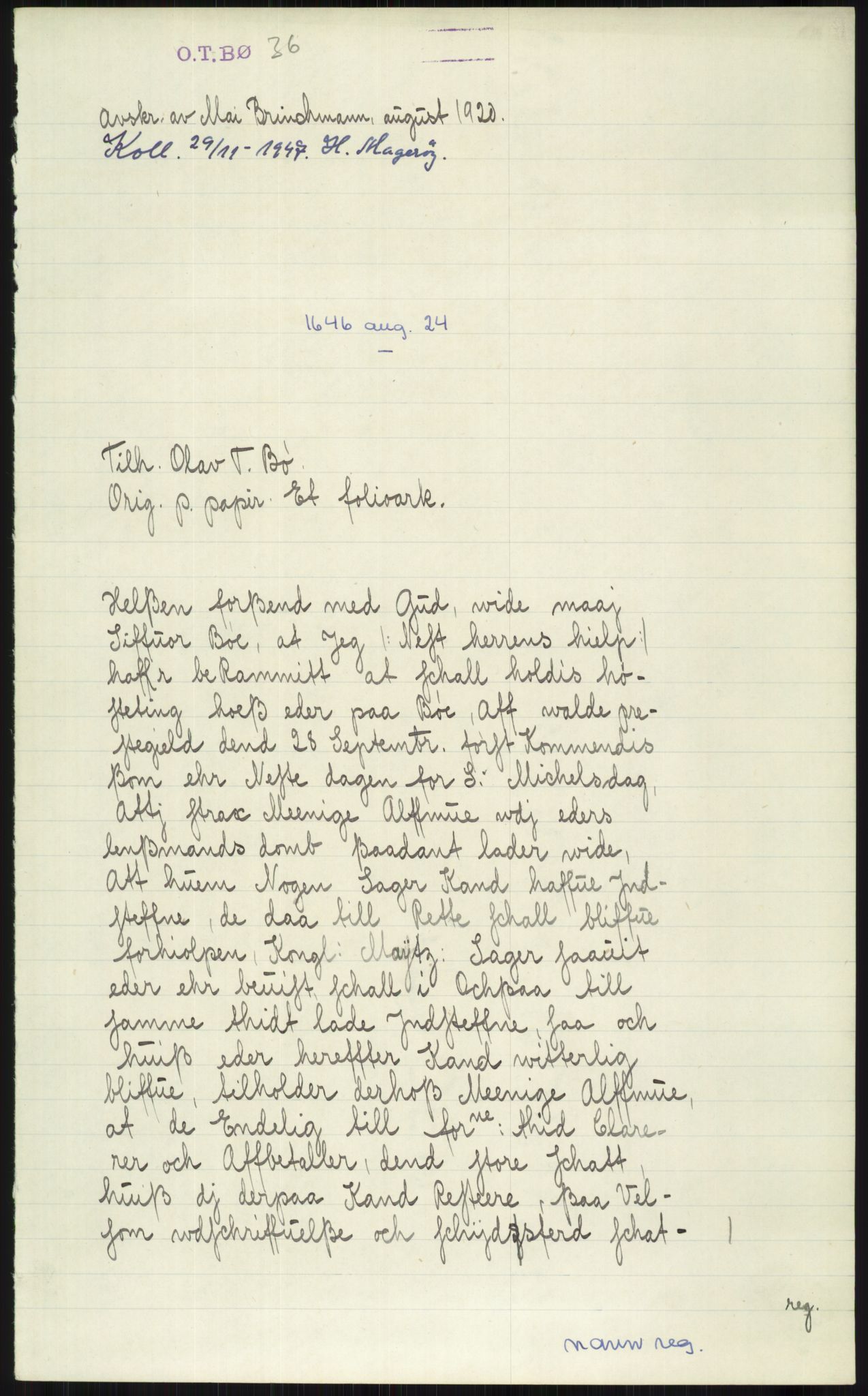 Samlinger til kildeutgivelse, Diplomavskriftsamlingen, AV/RA-EA-4053/H/Ha, p. 1448