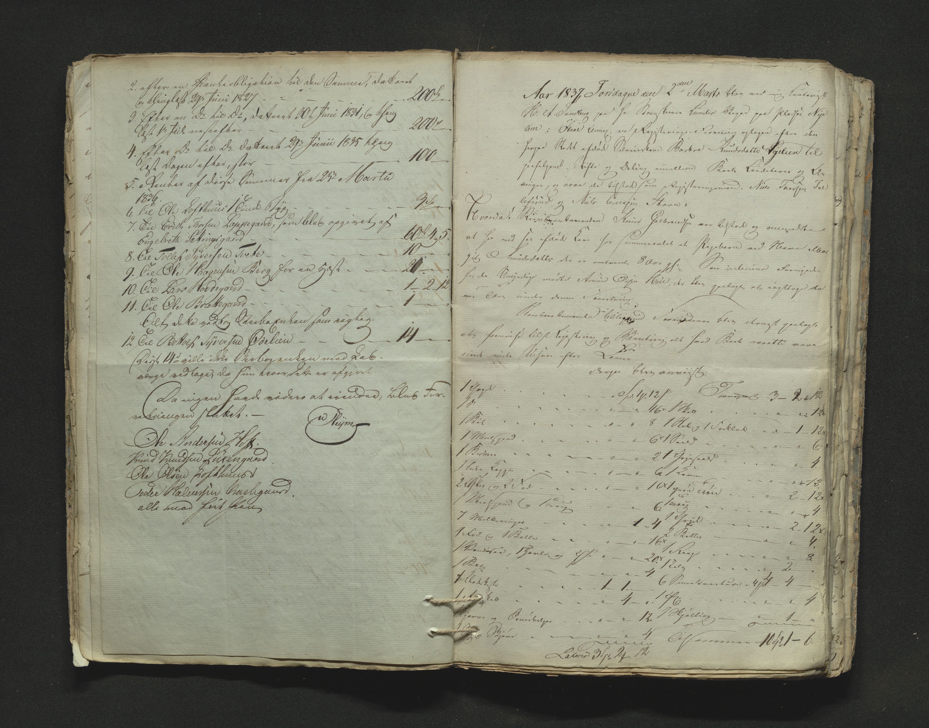 Hallingdal sorenskriveri, SAKO/A-121/H/Hb/Hbb/Hbba/L0010: Skifteregistreringsprotokoll, Sorenskriveriet, 1837