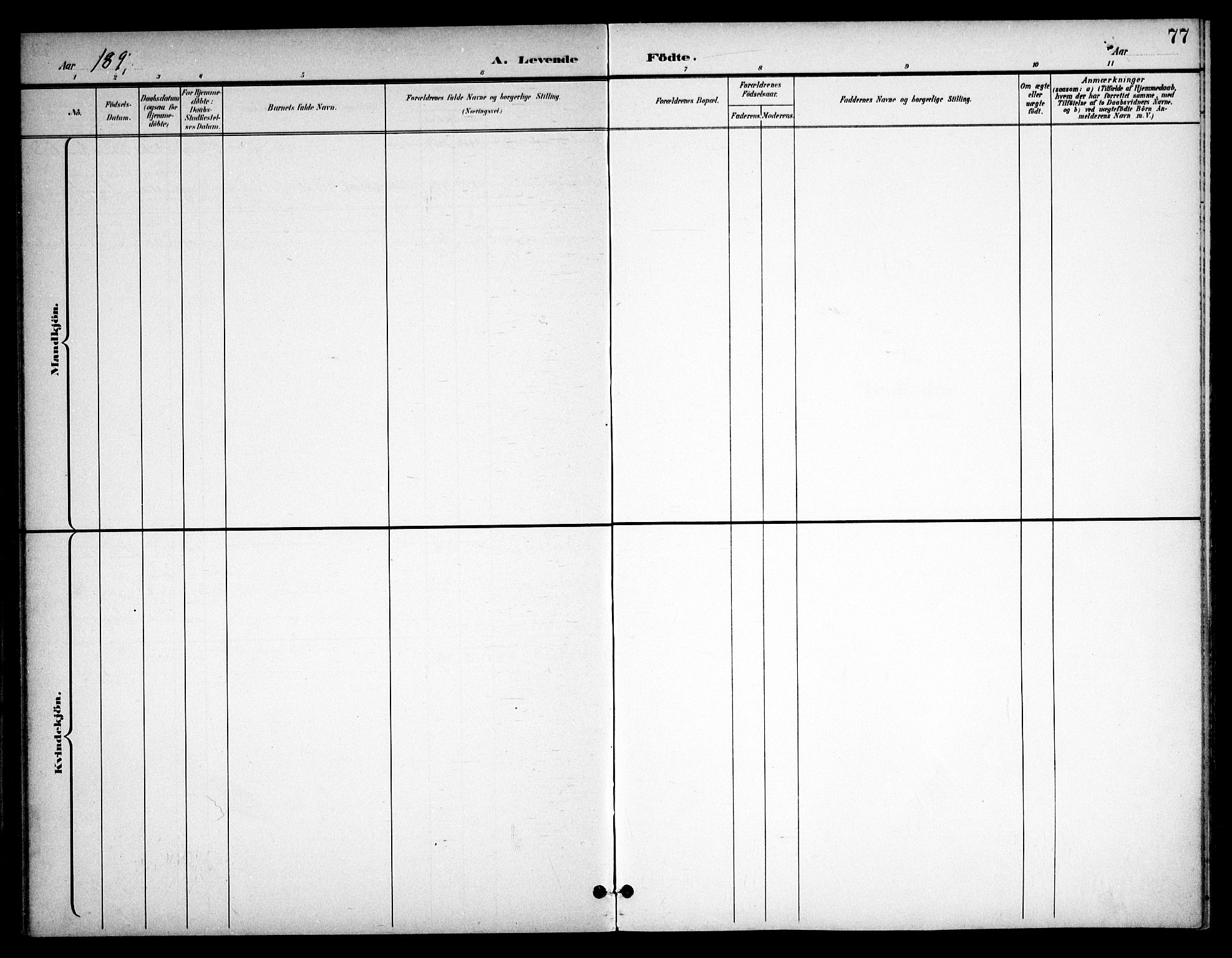 Eidsvoll prestekontor Kirkebøker, AV/SAO-A-10888/F/Fb/L0002: Parish register (official) no. II 2, 1897-1907, p. 77