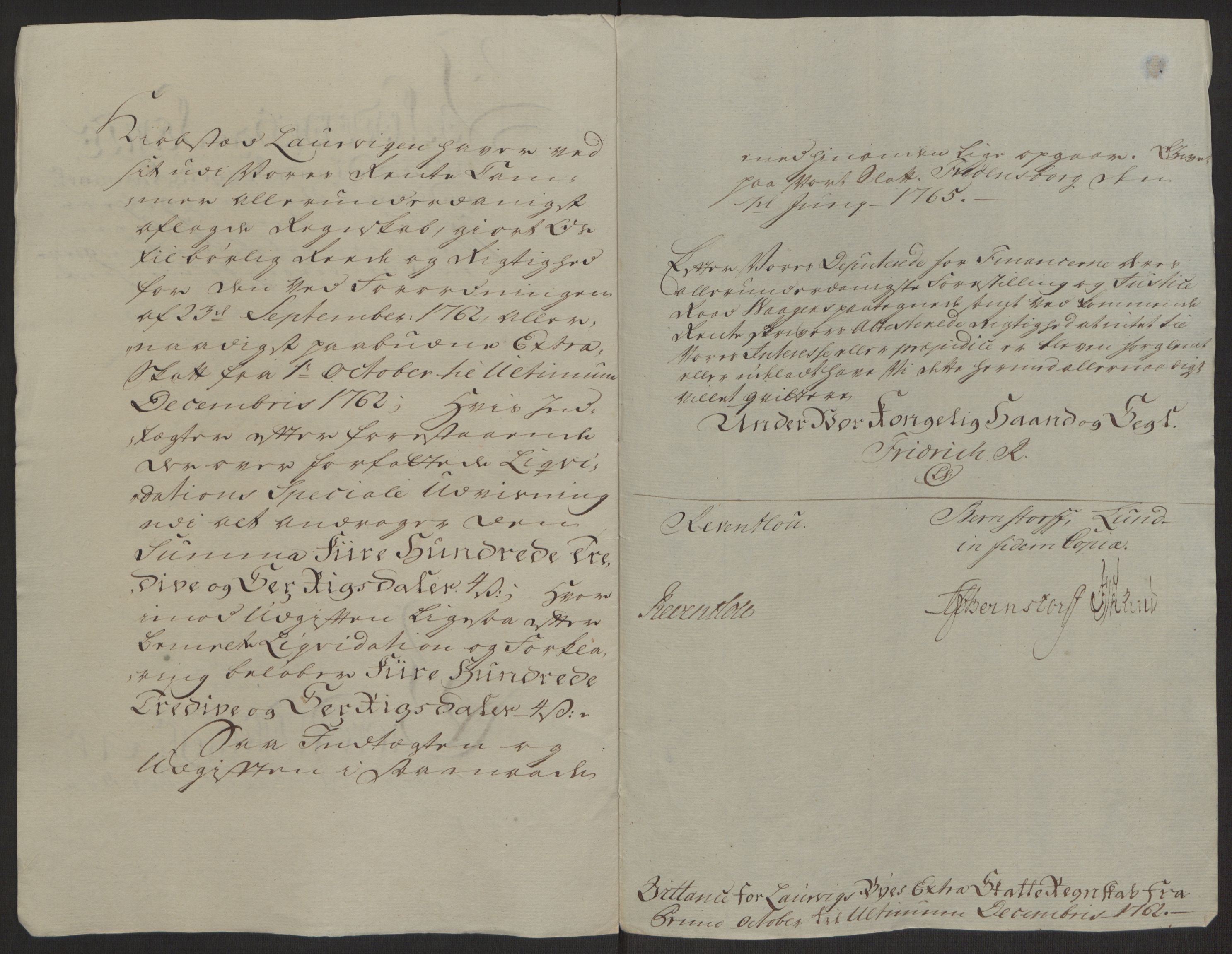 Rentekammeret inntil 1814, Reviderte regnskaper, Byregnskaper, RA/EA-4066/R/Ri/L0183/0001: [I4] Kontribusjonsregnskap / Ekstraskatt, 1762-1768, p. 11