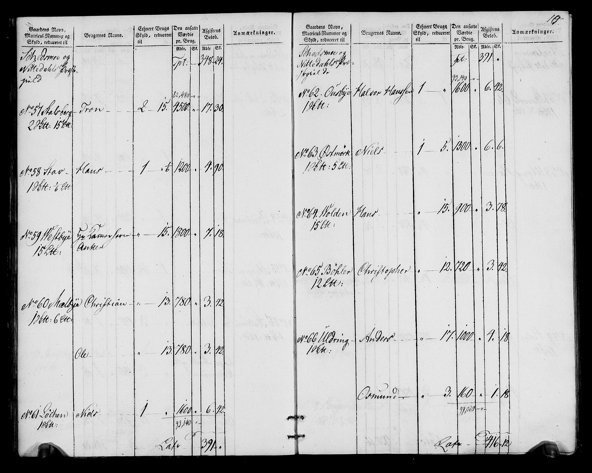 Rentekammeret inntil 1814, Realistisk ordnet avdeling, AV/RA-EA-4070/N/Ne/Nea/L0018: Nedre Romerike fogderi. Oppebørselsregister, 1803-1804, p. 11