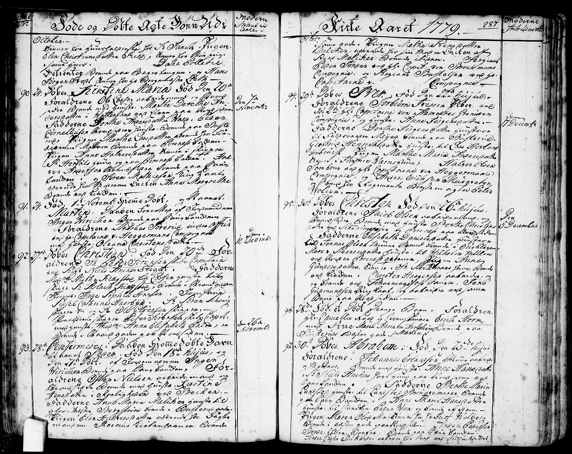 Halden prestekontor Kirkebøker, SAO/A-10909/F/Fa/L0001: Parish register (official) no. I 1, 1758-1791, p. 286-287