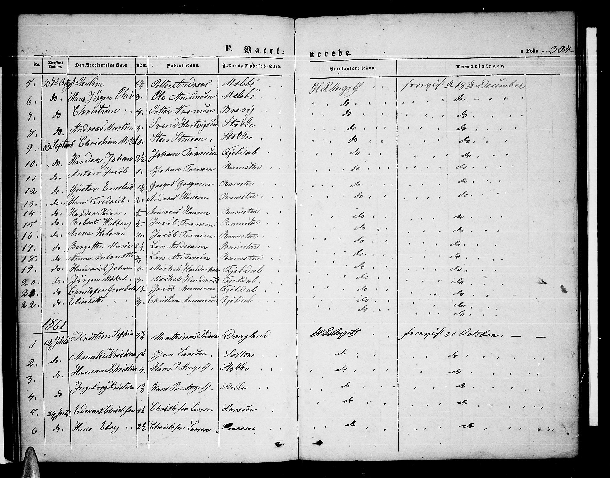 Ministerialprotokoller, klokkerbøker og fødselsregistre - Nordland, AV/SAT-A-1459/865/L0929: Parish register (copy) no. 865C01, 1840-1866, p. 304